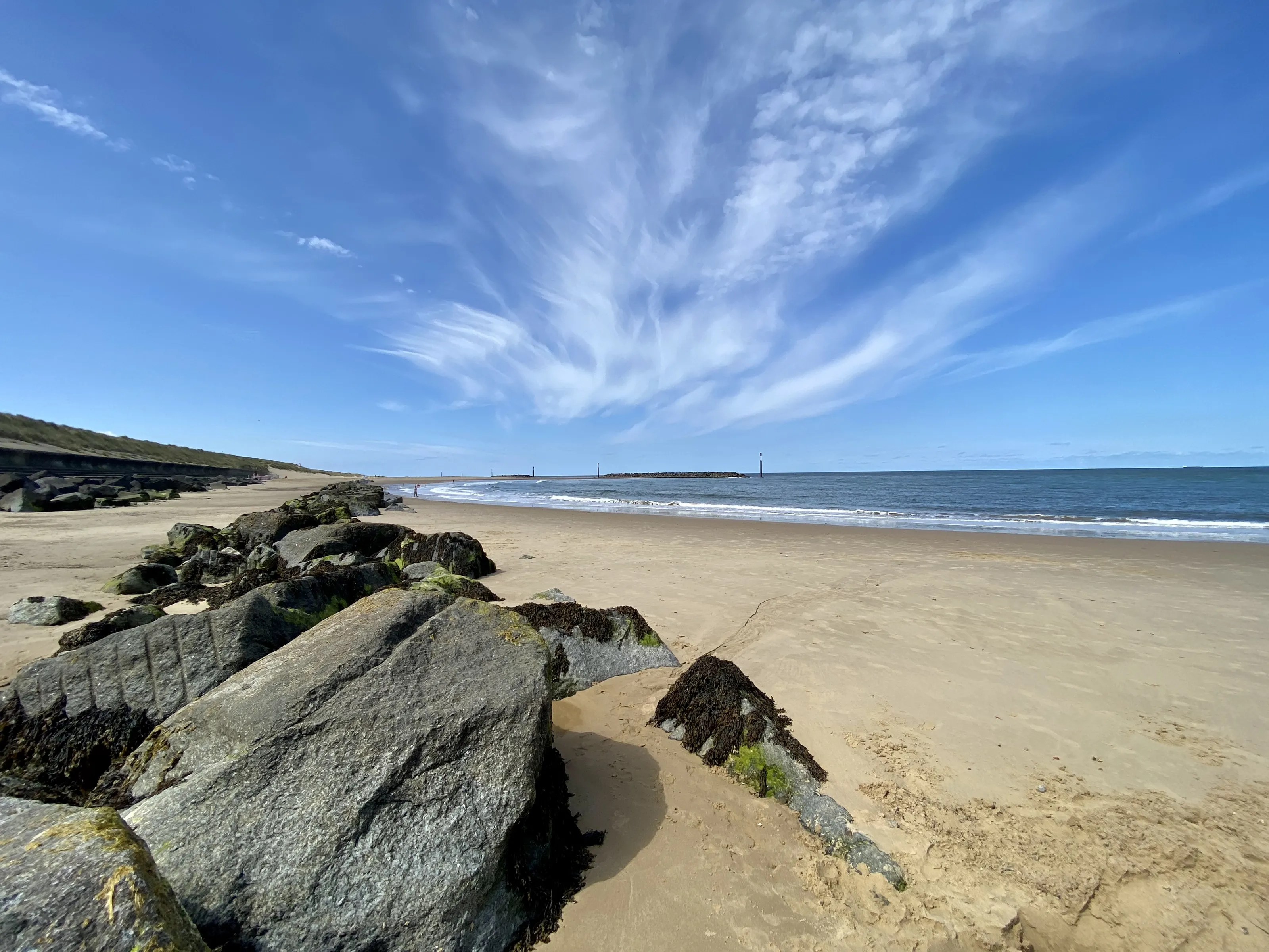 Daytime Beaches Deserted of People