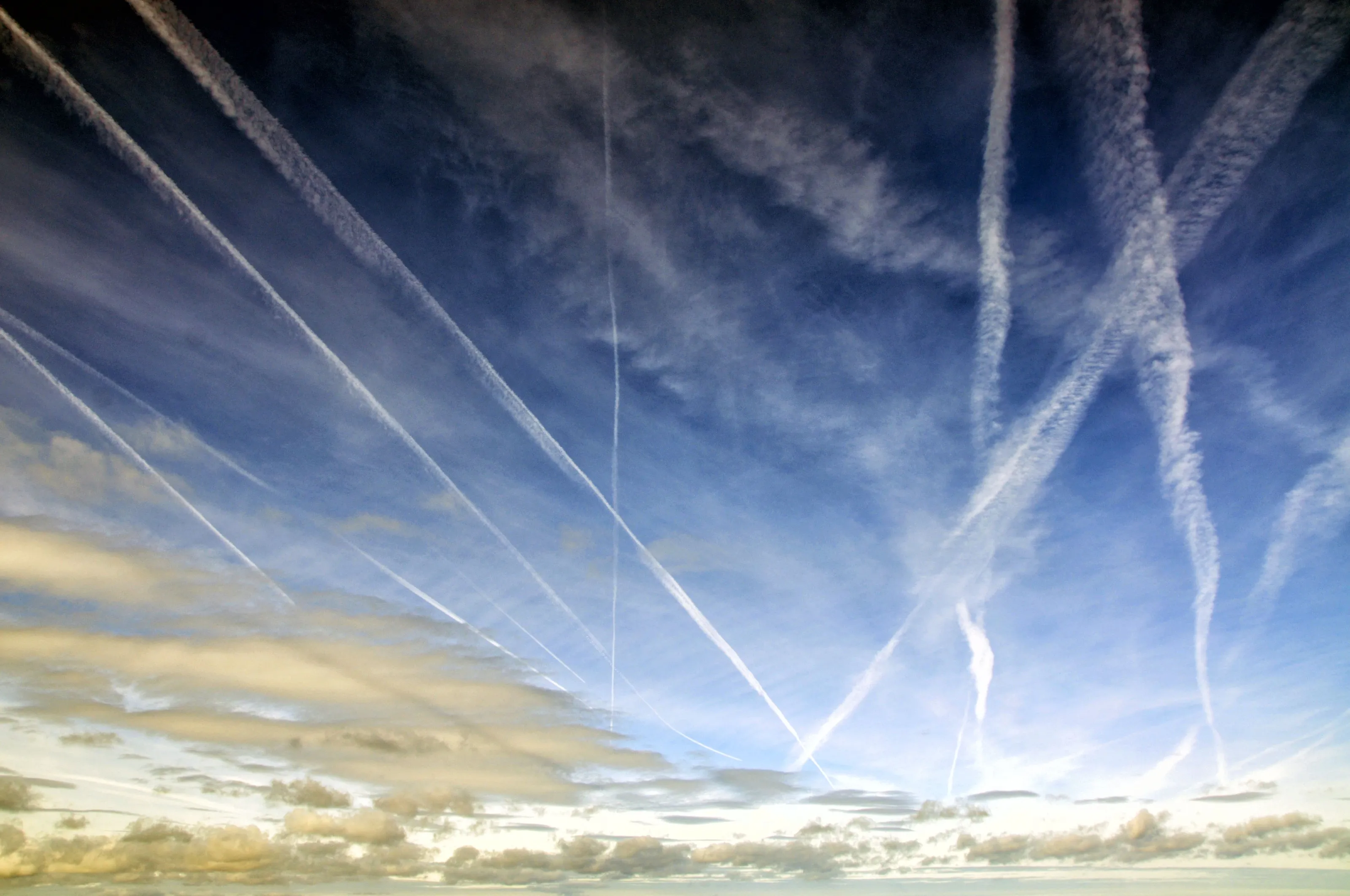 Vapour Trails Left by Planes