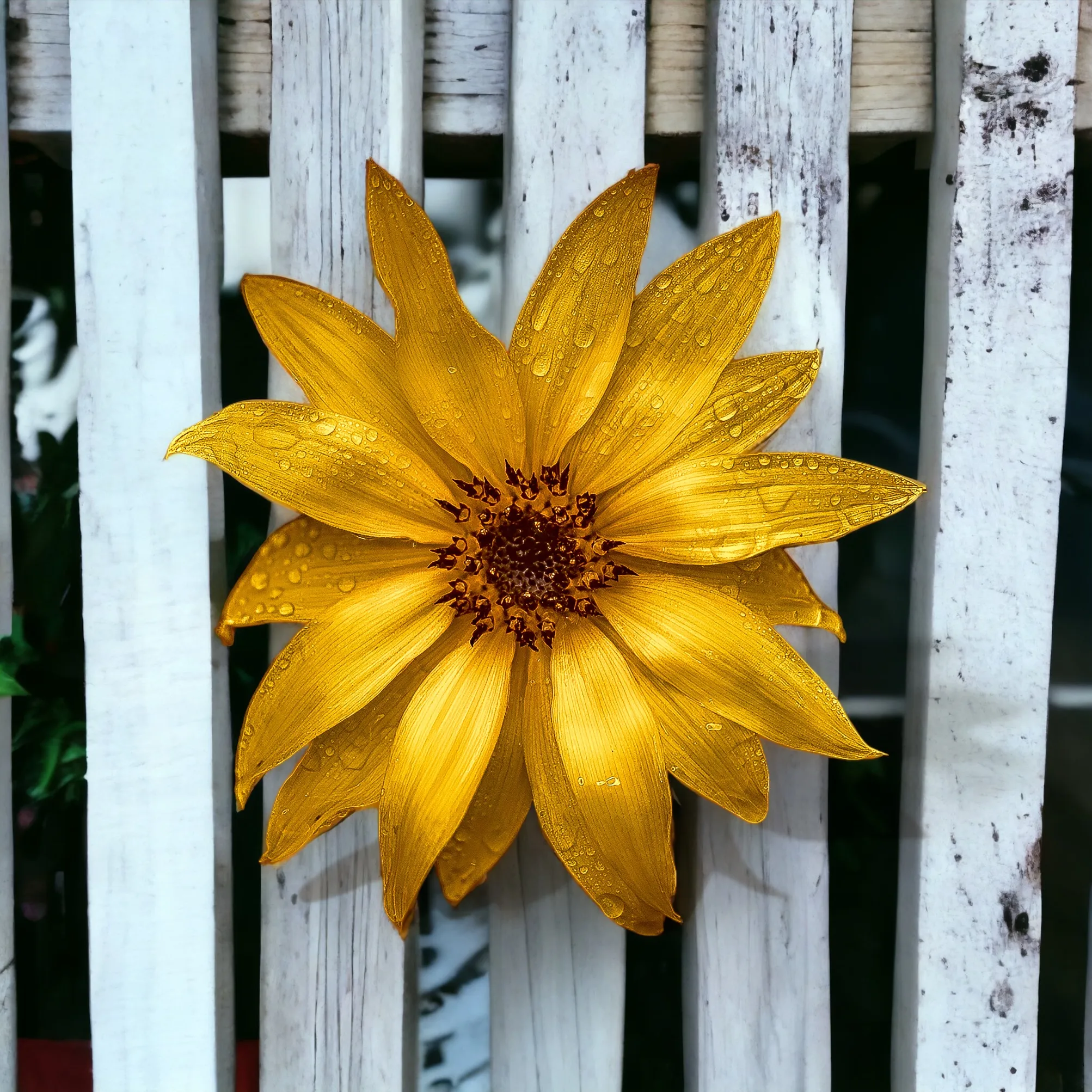 Flowers and Wood Together (in colour)