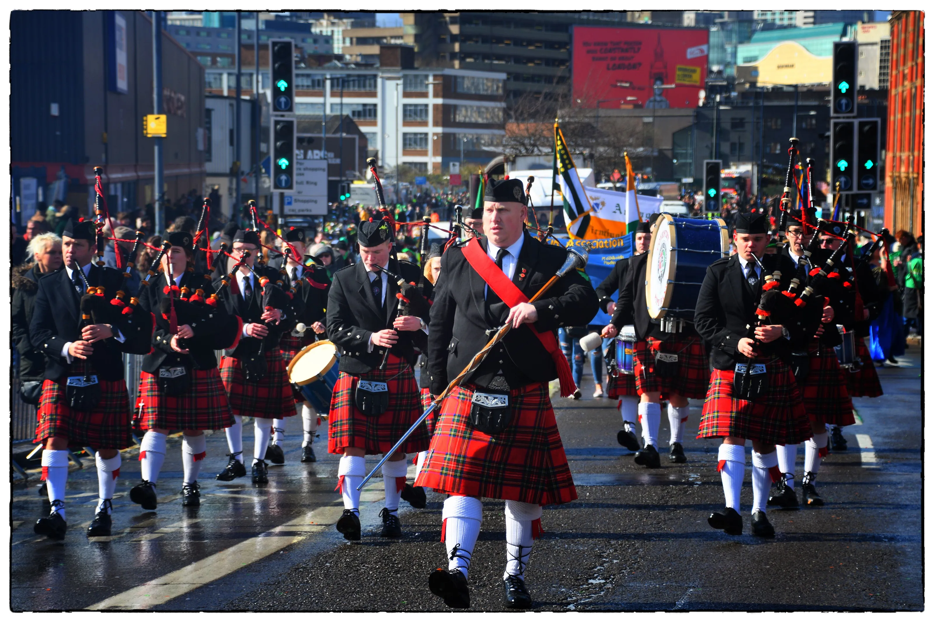 Groups of People Marching