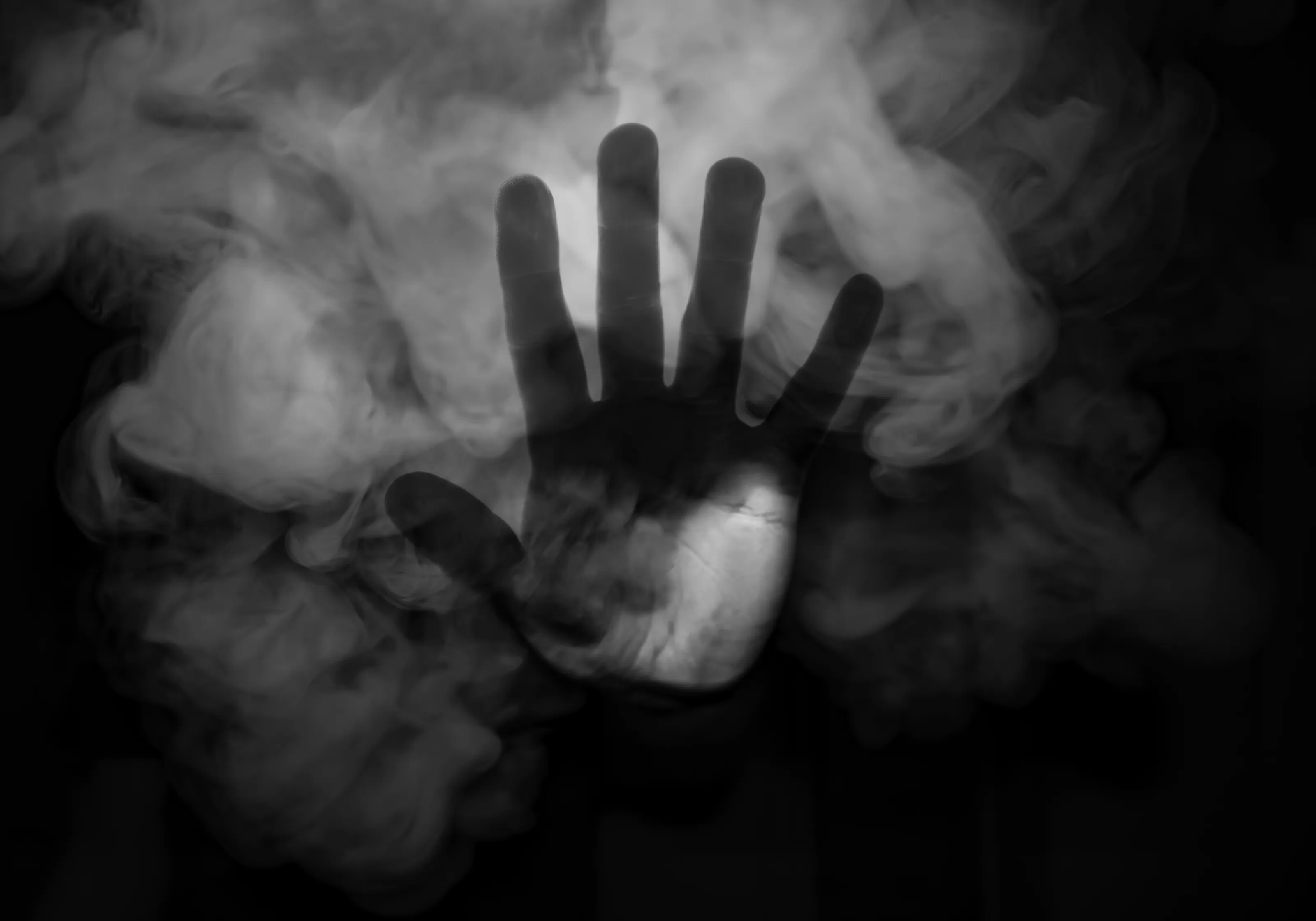 Human Hands in Black and White