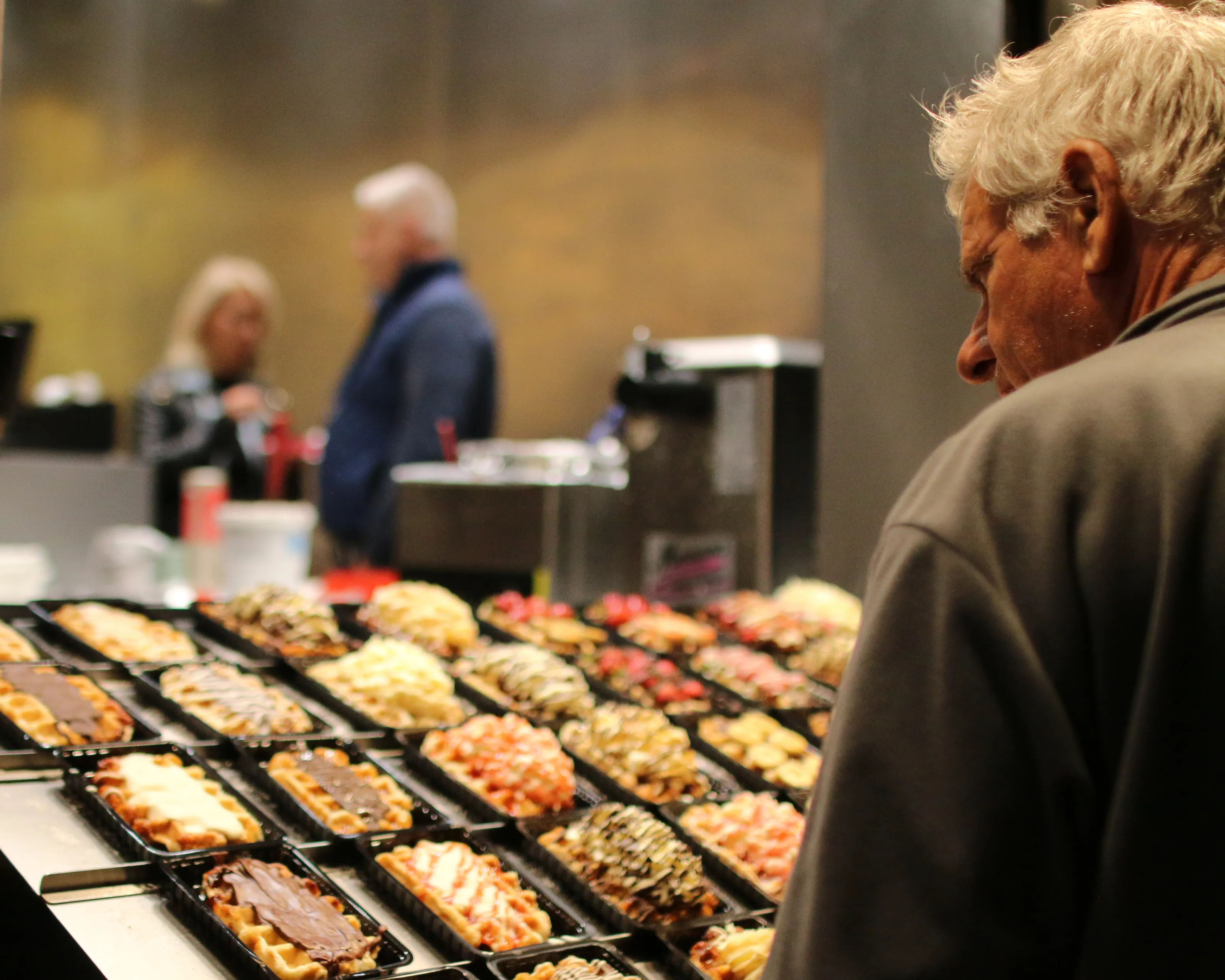 People Looking at Food