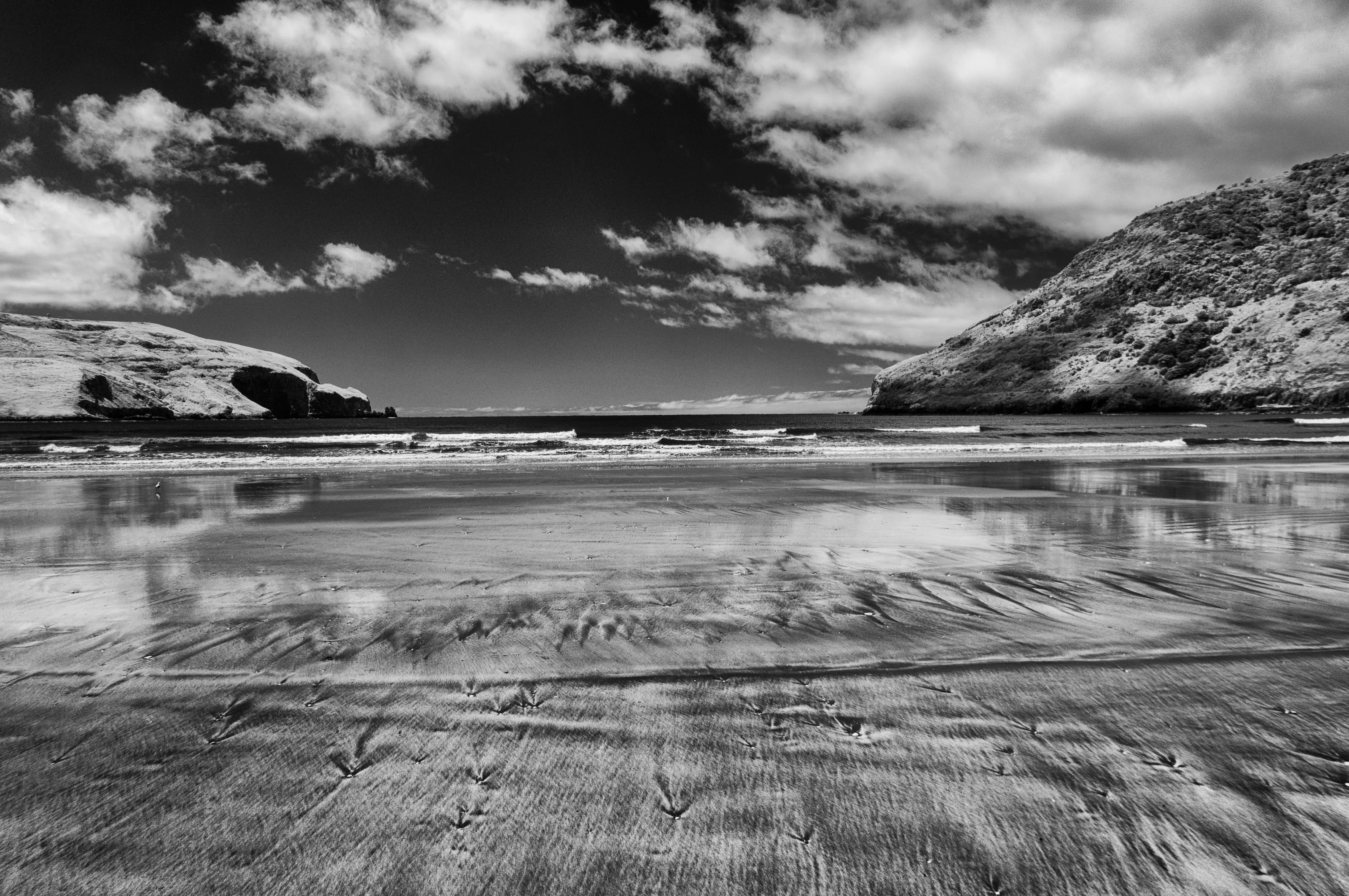 Coastal Scenery in Black and White