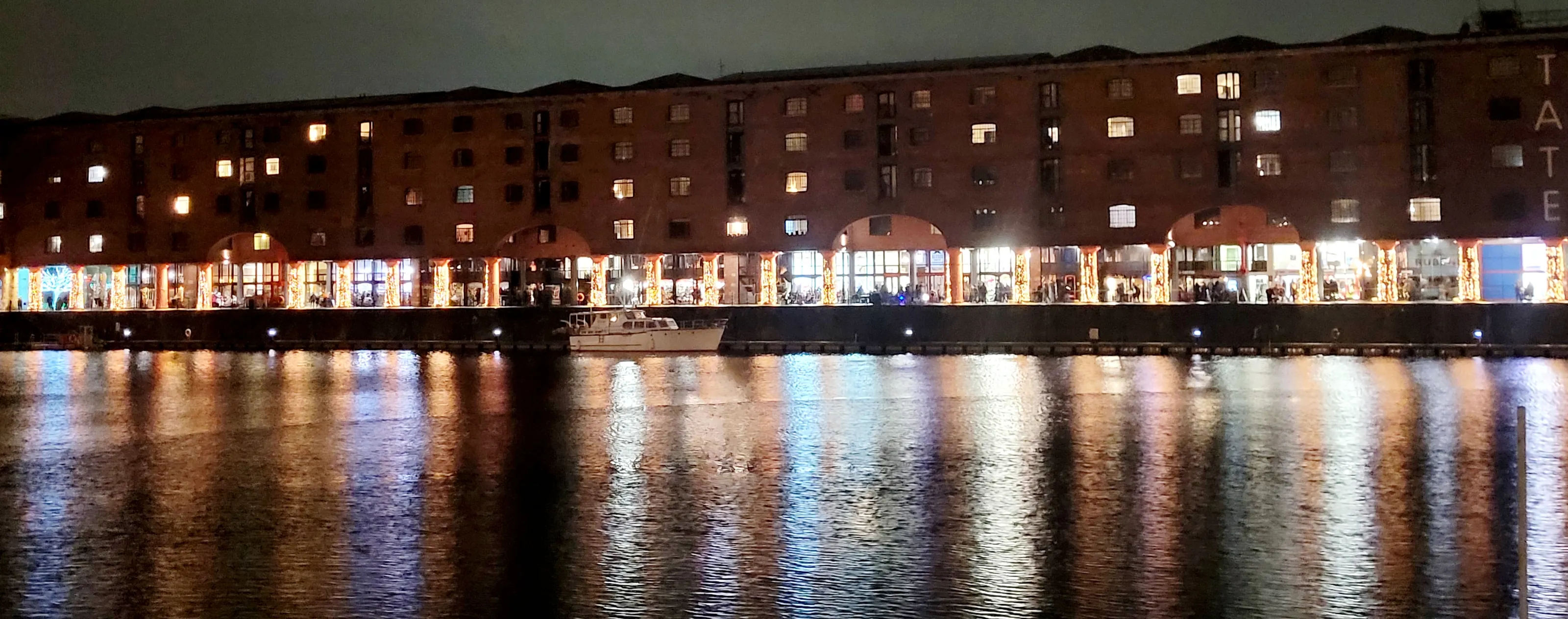 Colourful Light Reflections in Water at Night
