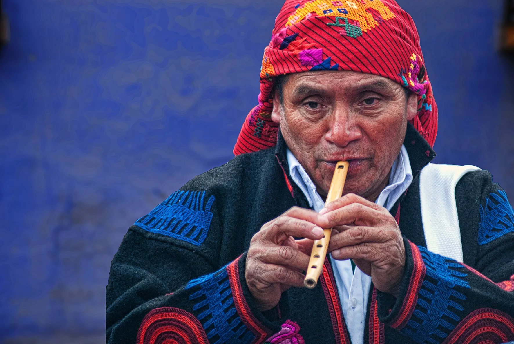 People Playing Wind Instruments (in colour)