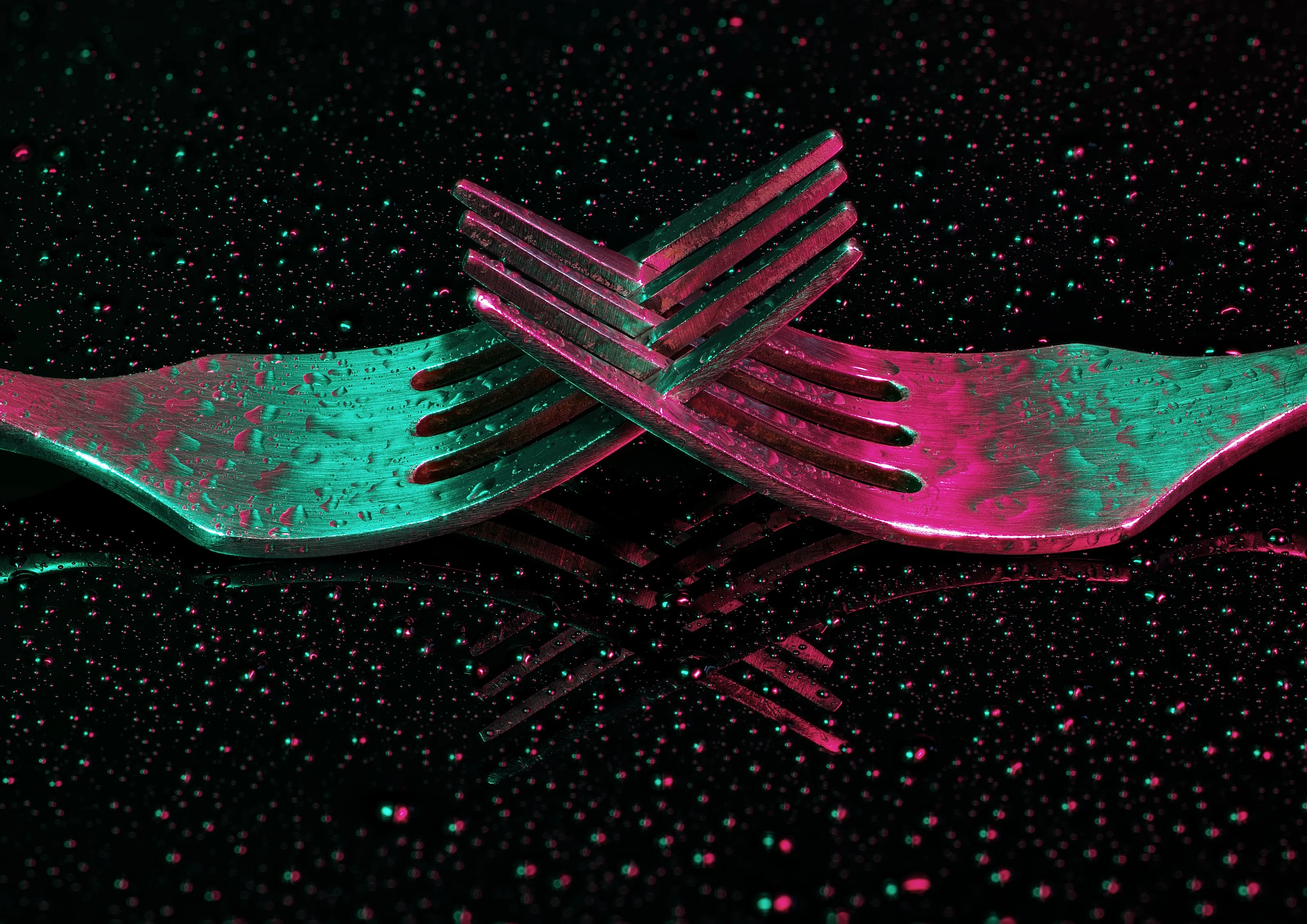 Still Life of Forks (only forks used for eating)