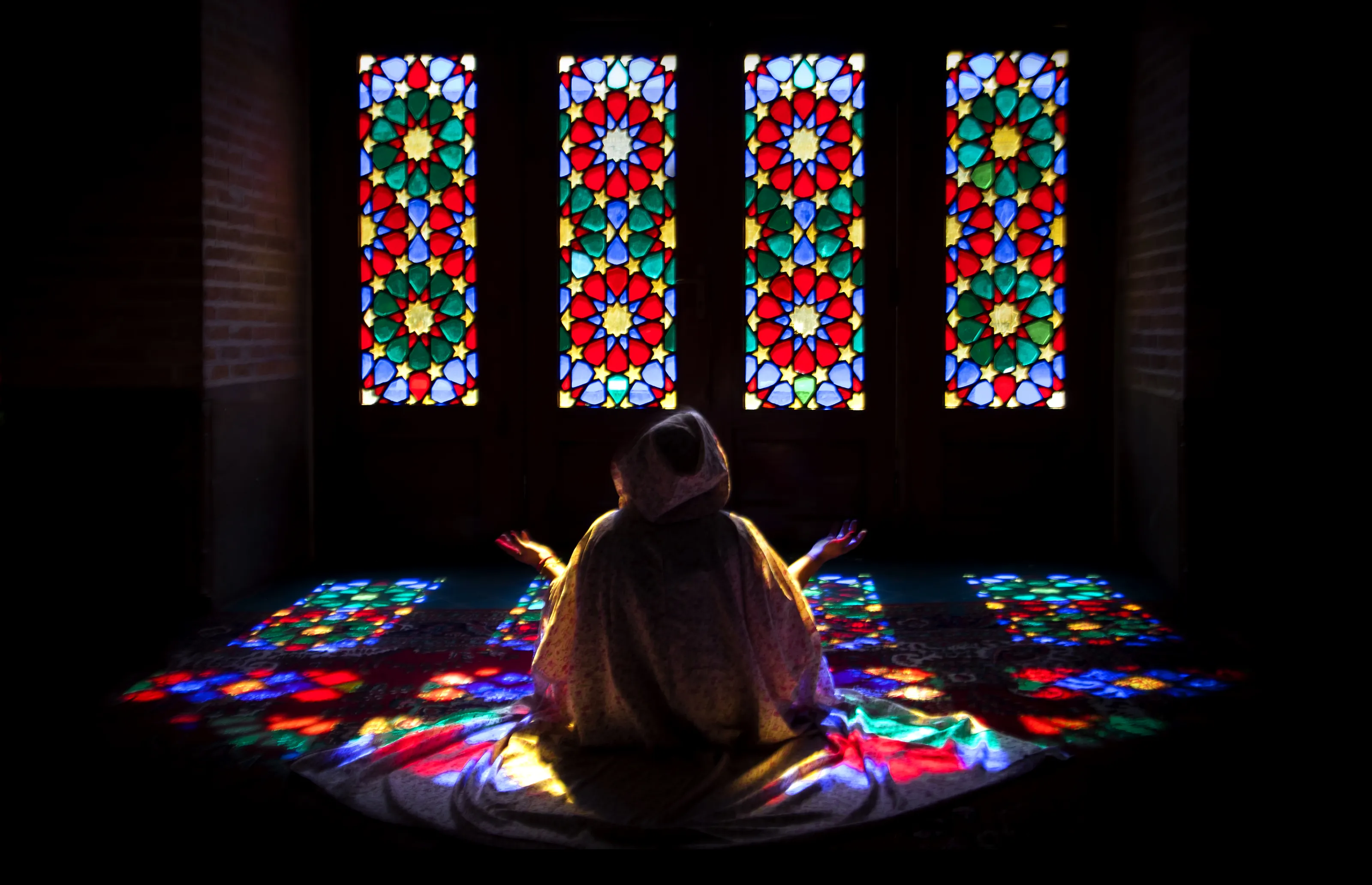Light Shining Through Coloured Glass
