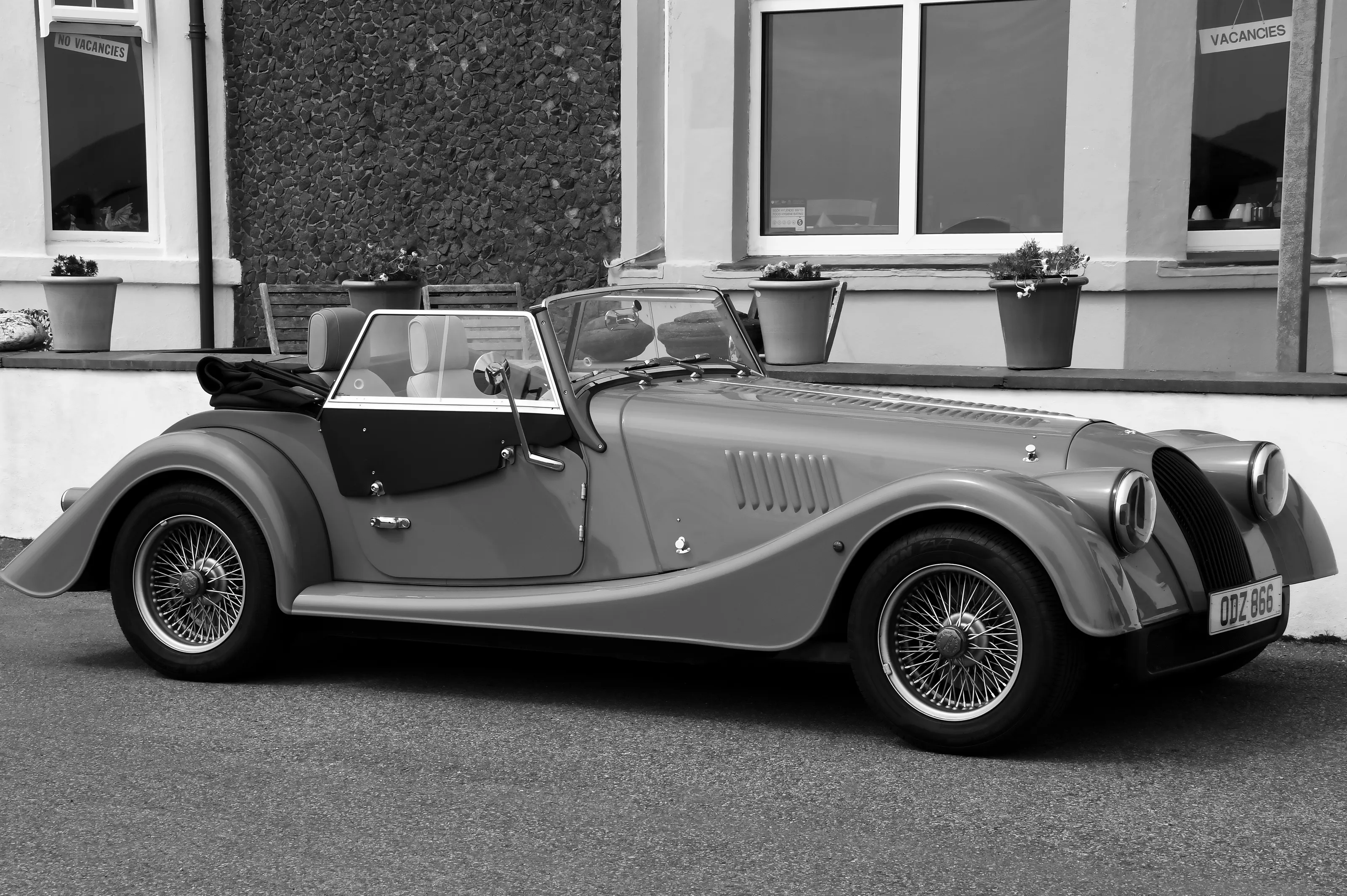 Cars in Black and White