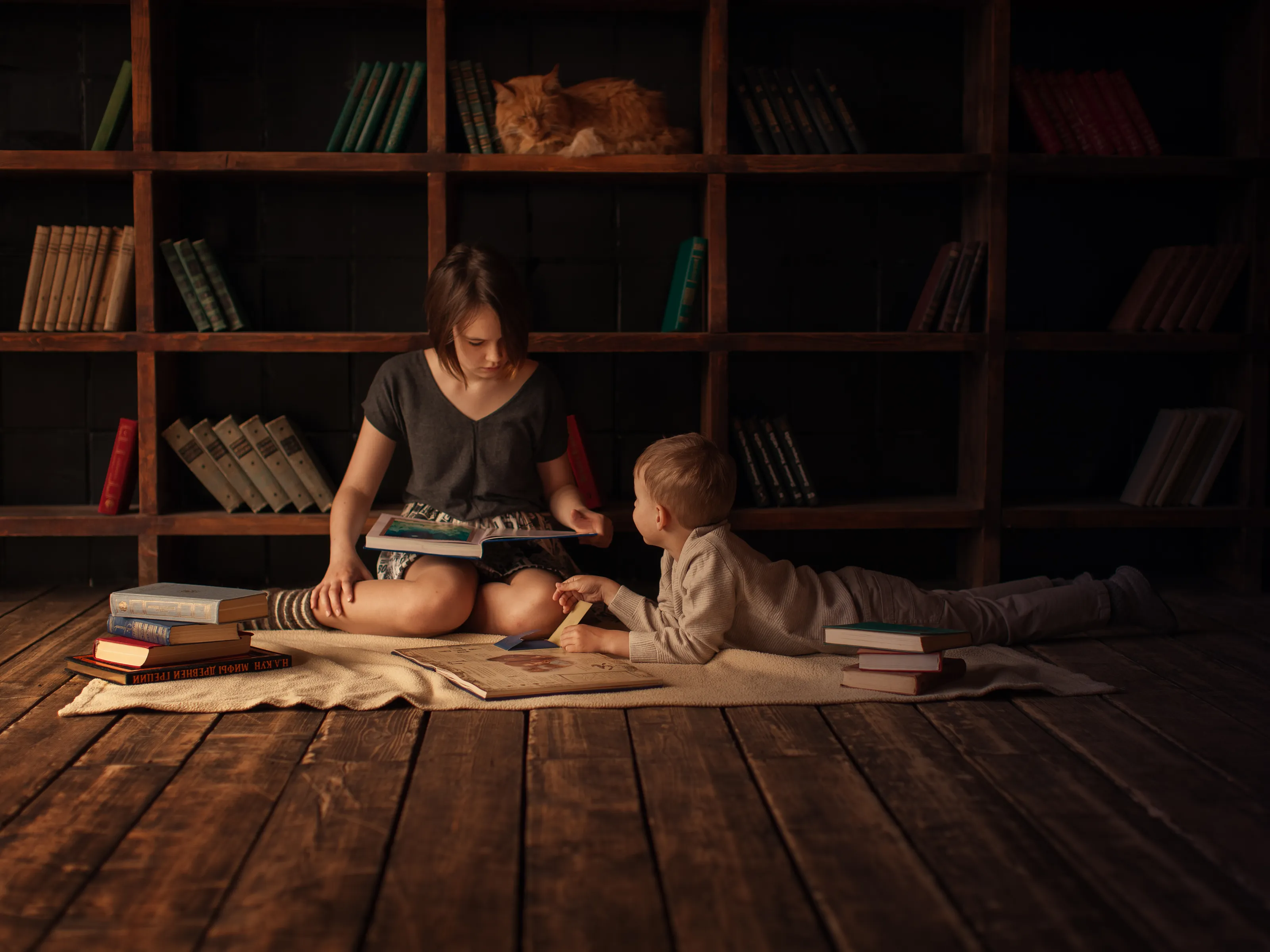 Children with Books