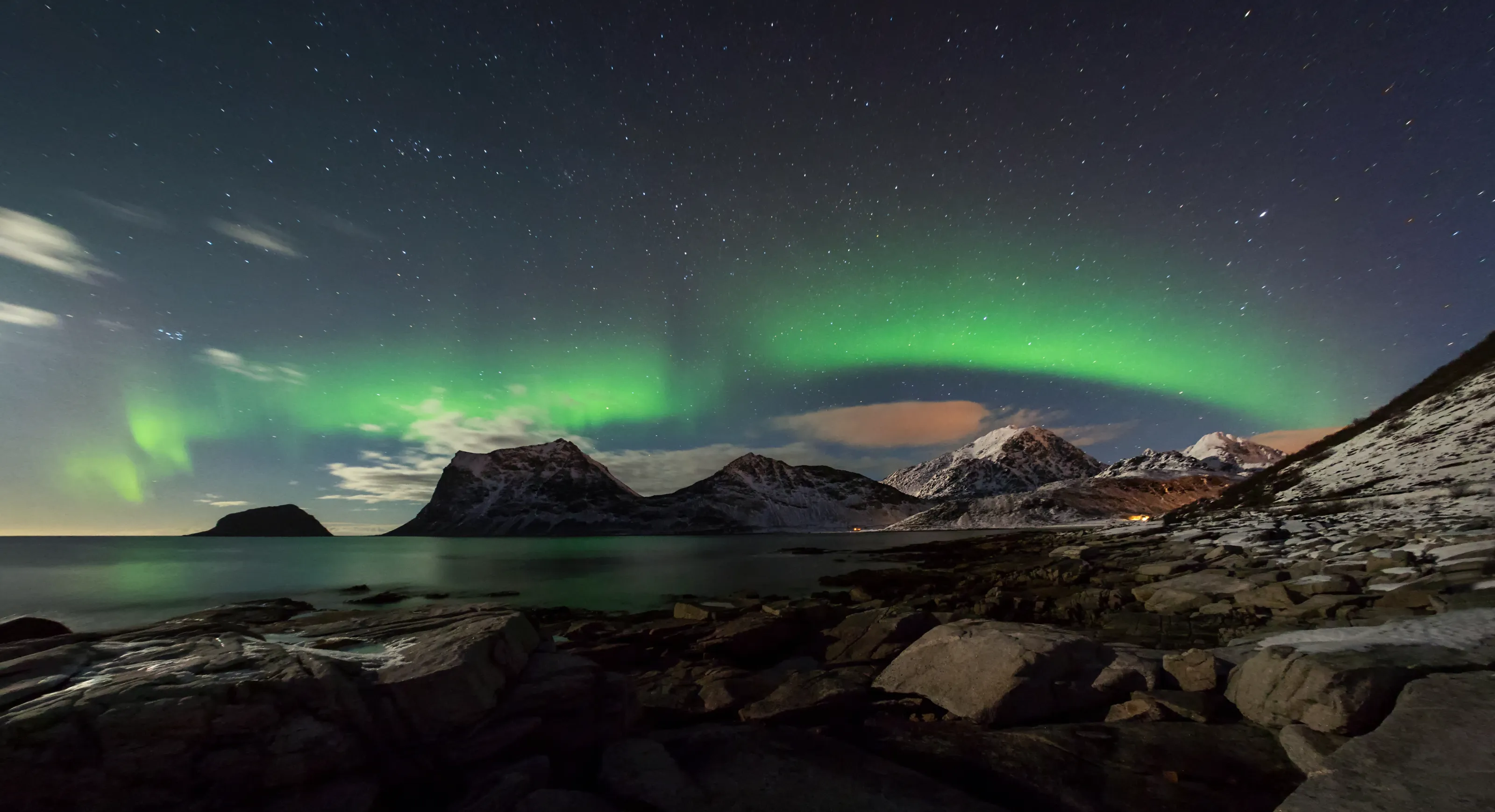 Aurora Borealis or Aurora Australis Landscapes