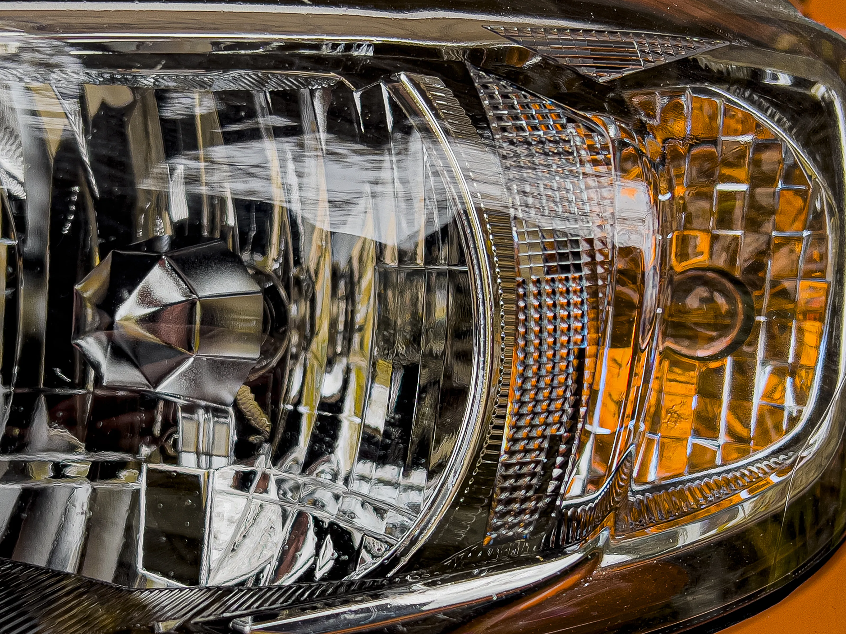 Close up of Vehicle Lights (bulbs not lit)