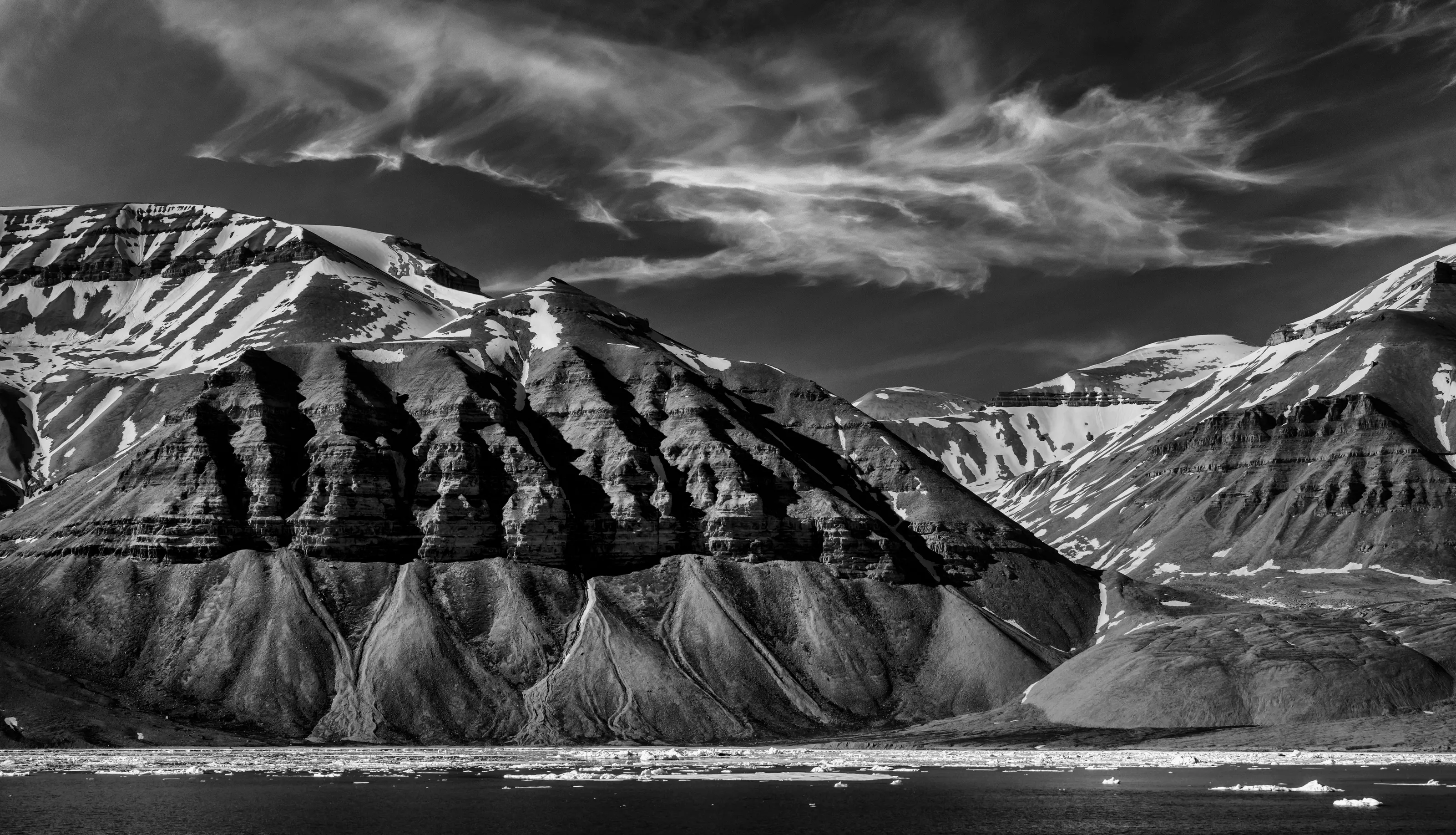 Scenic Natural Landscapes in Black and White