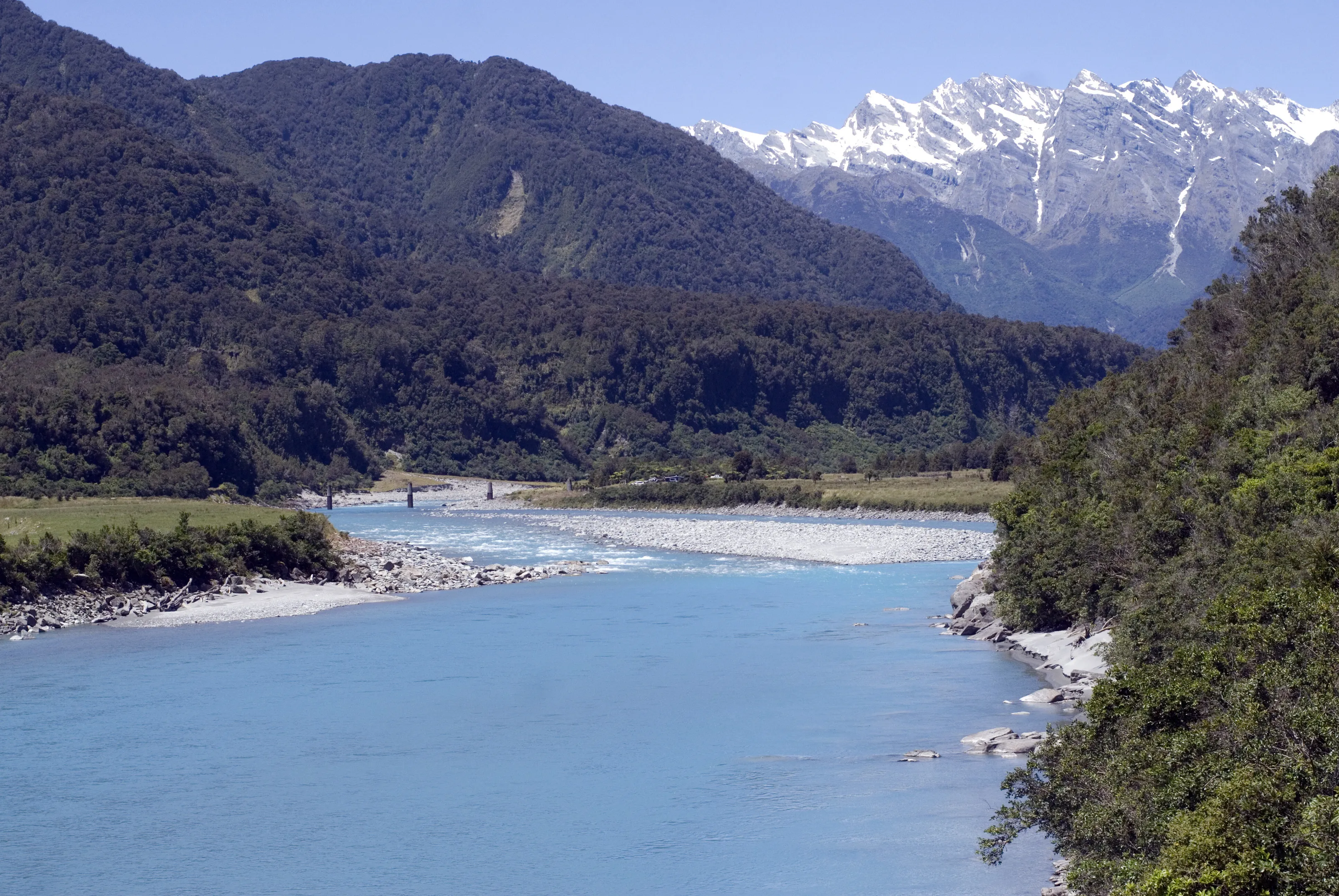 Whataroa River, New Zealand.