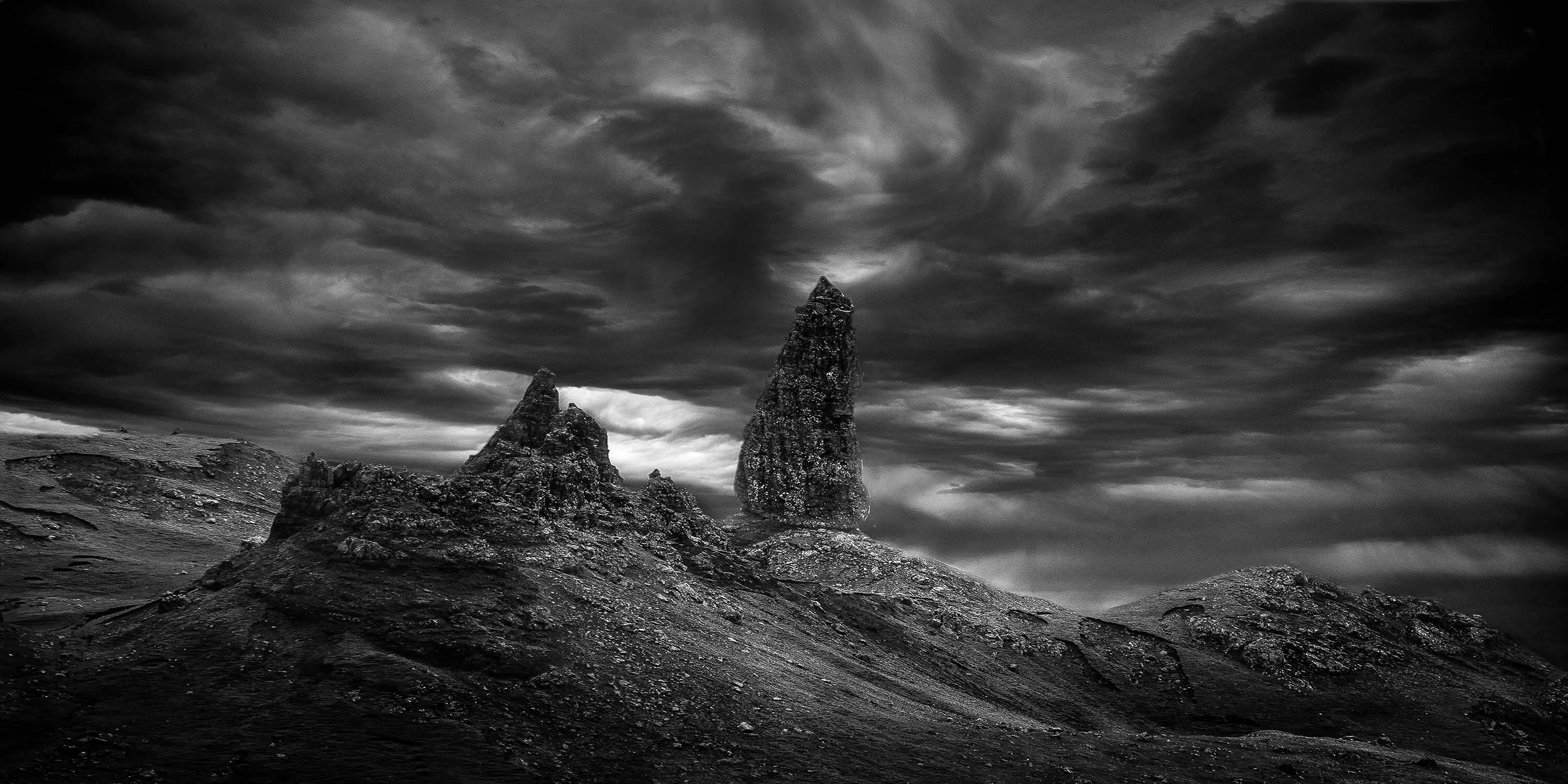 Old Man Of Storr in a storm