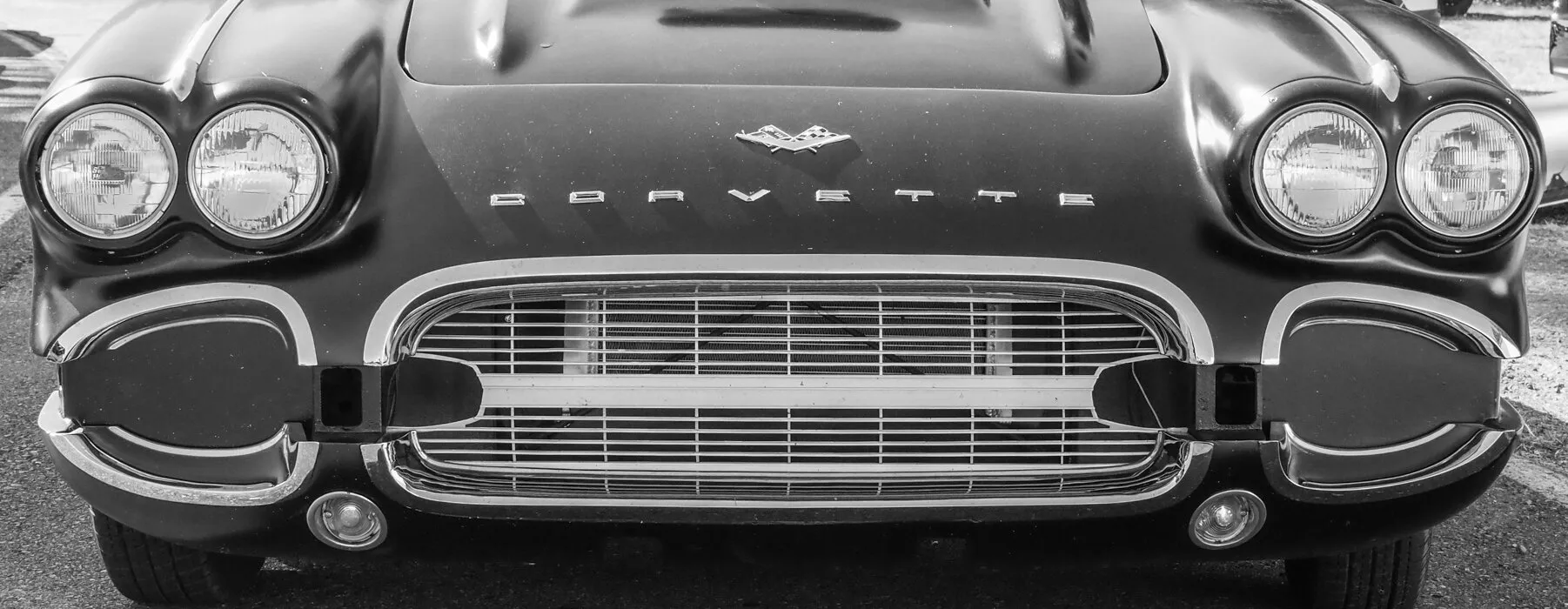 Front end of a Corvette racecar