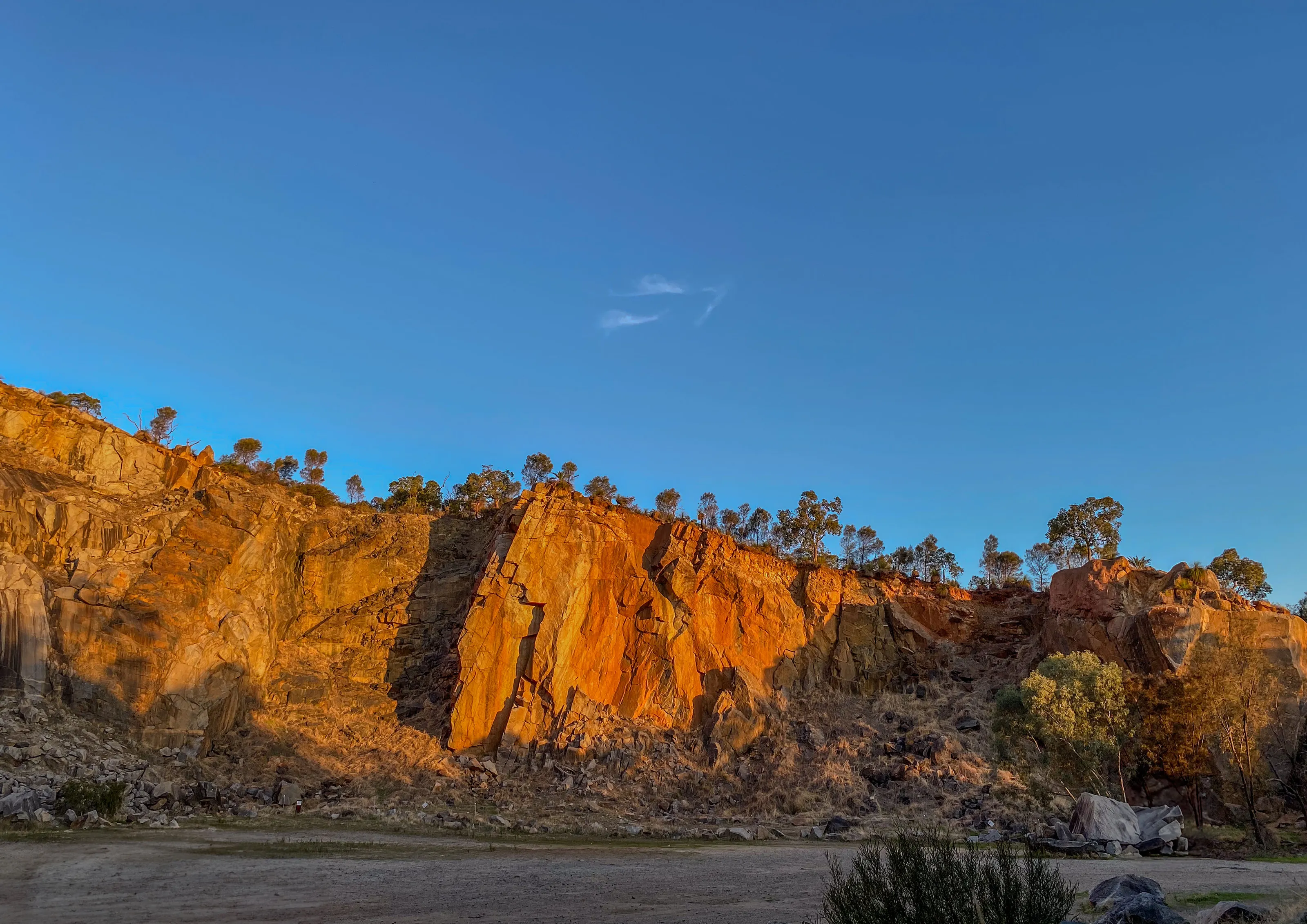 Golden Cliffs at Dusk