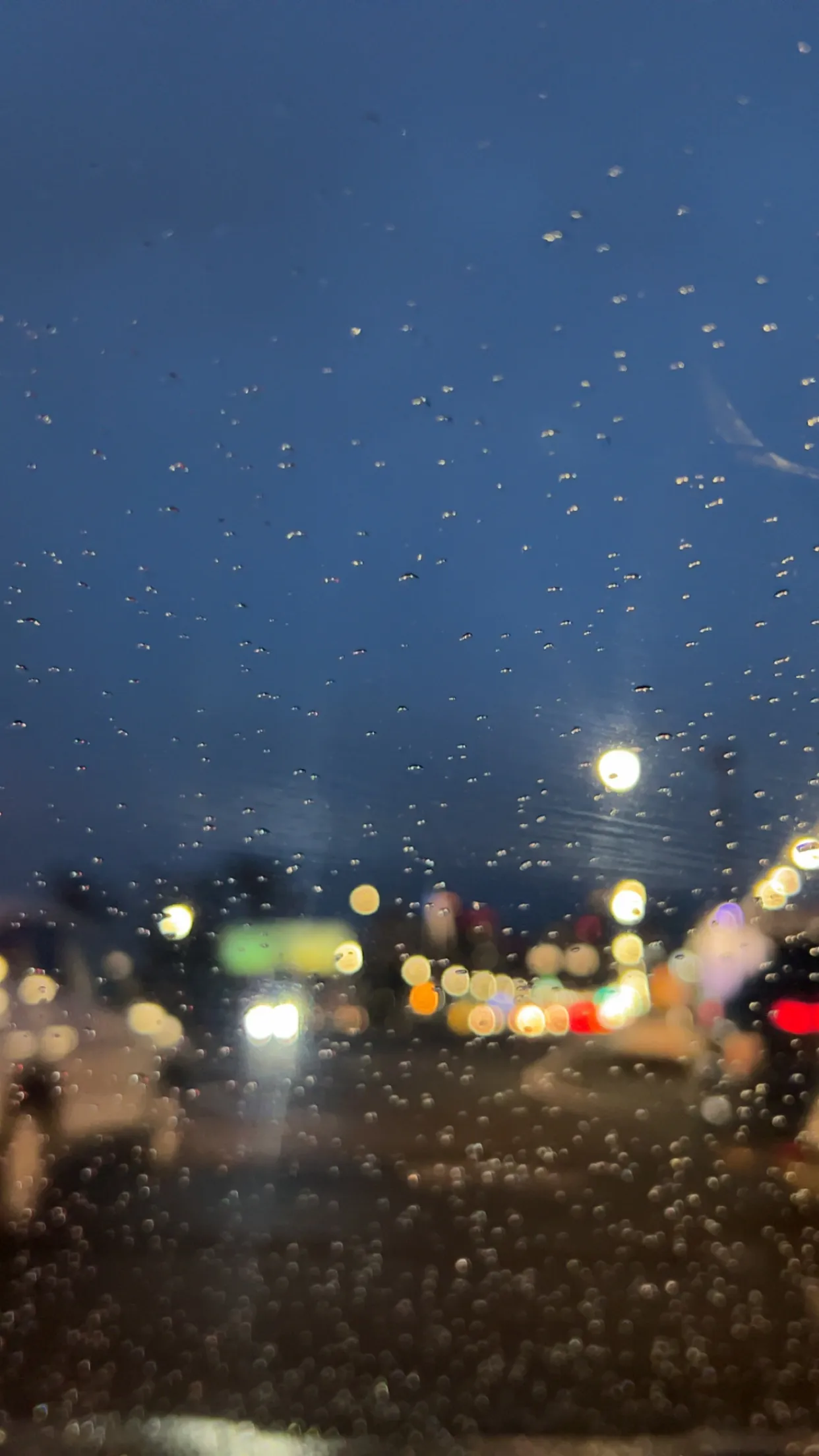 Raining street night