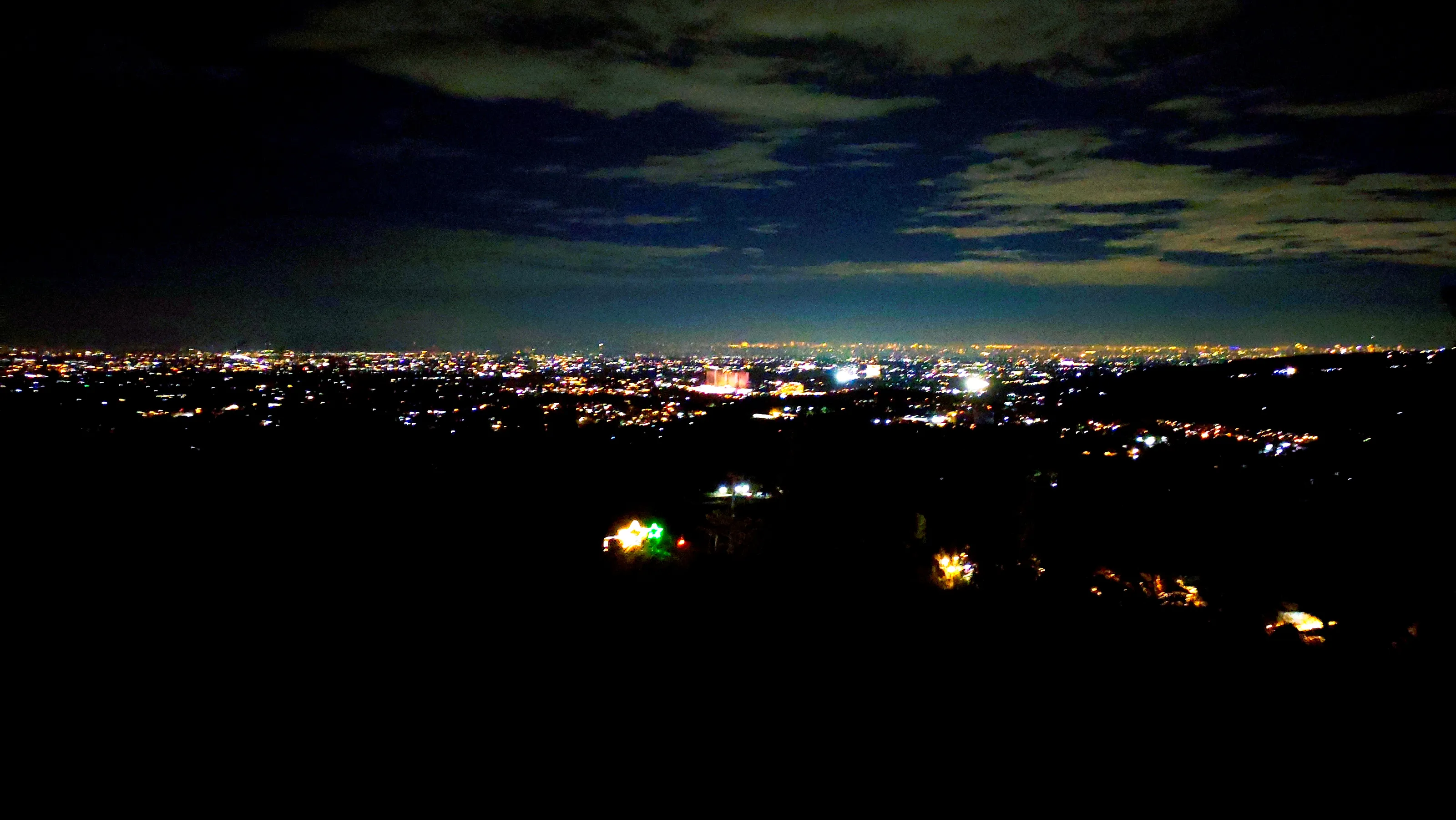 Bogor Night City Scene Top Mountain