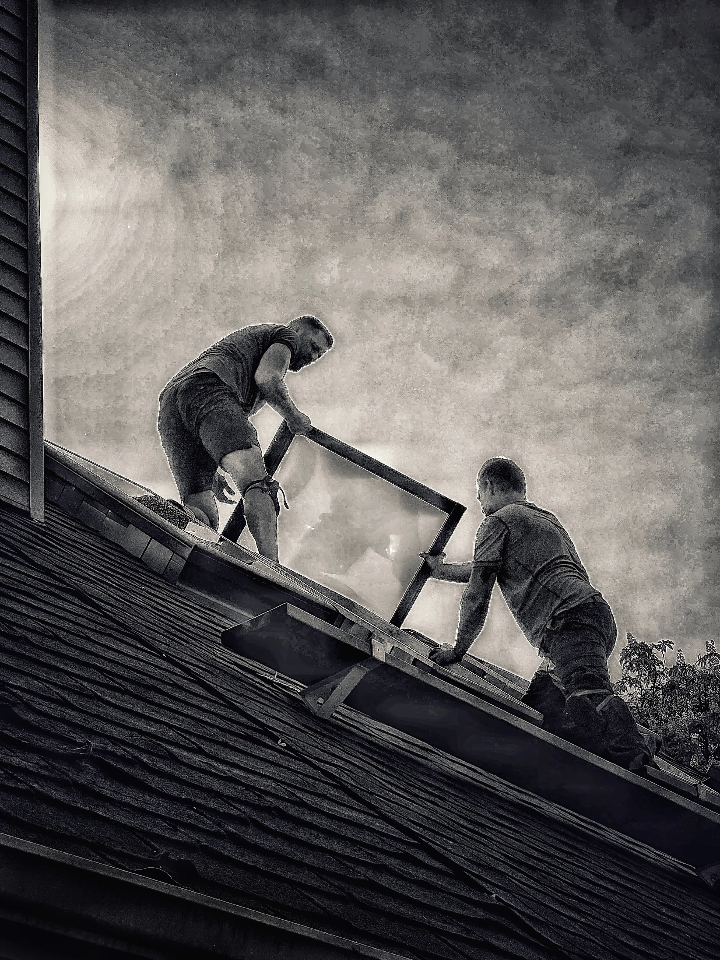 Up on a roof