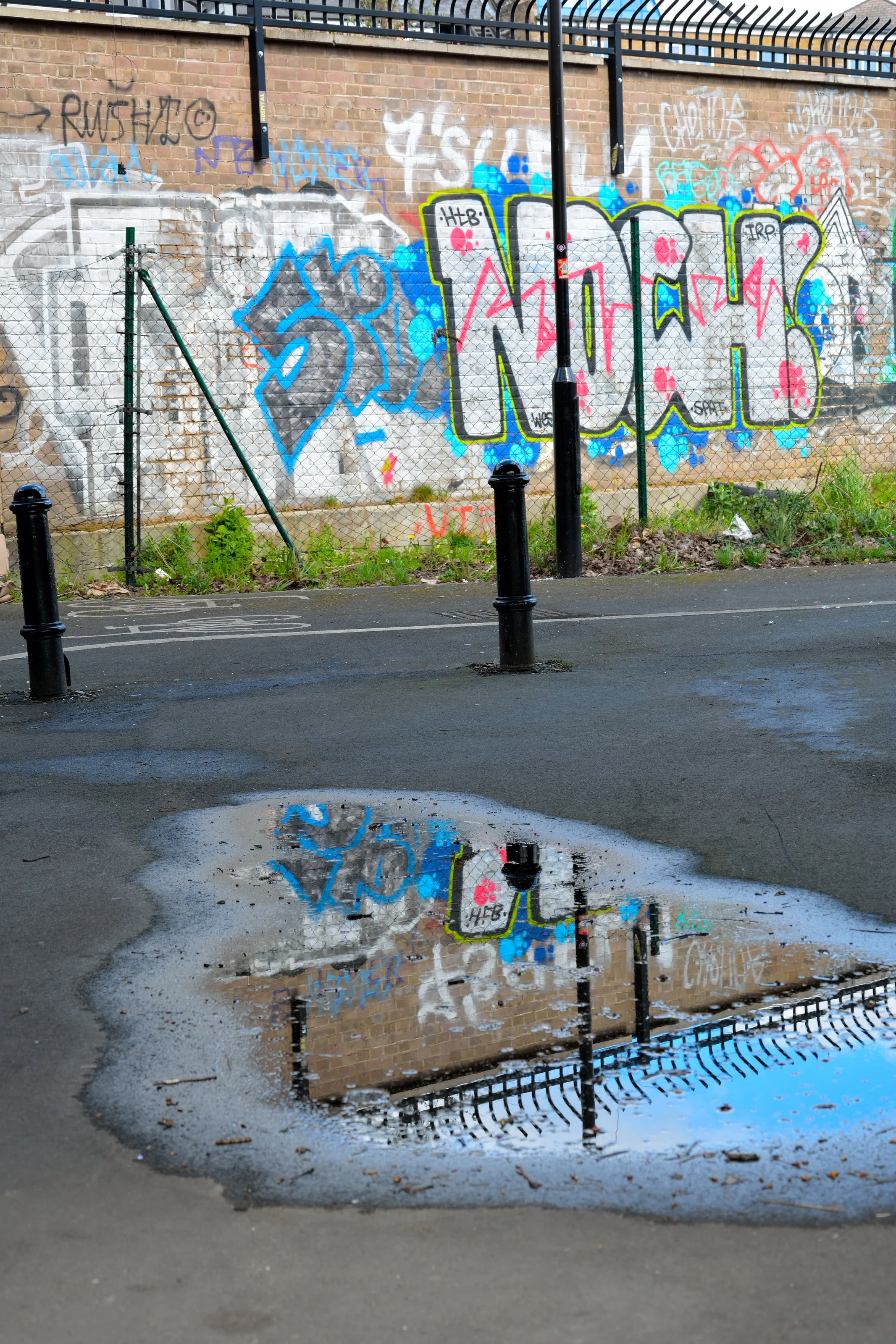 reflected graffiti