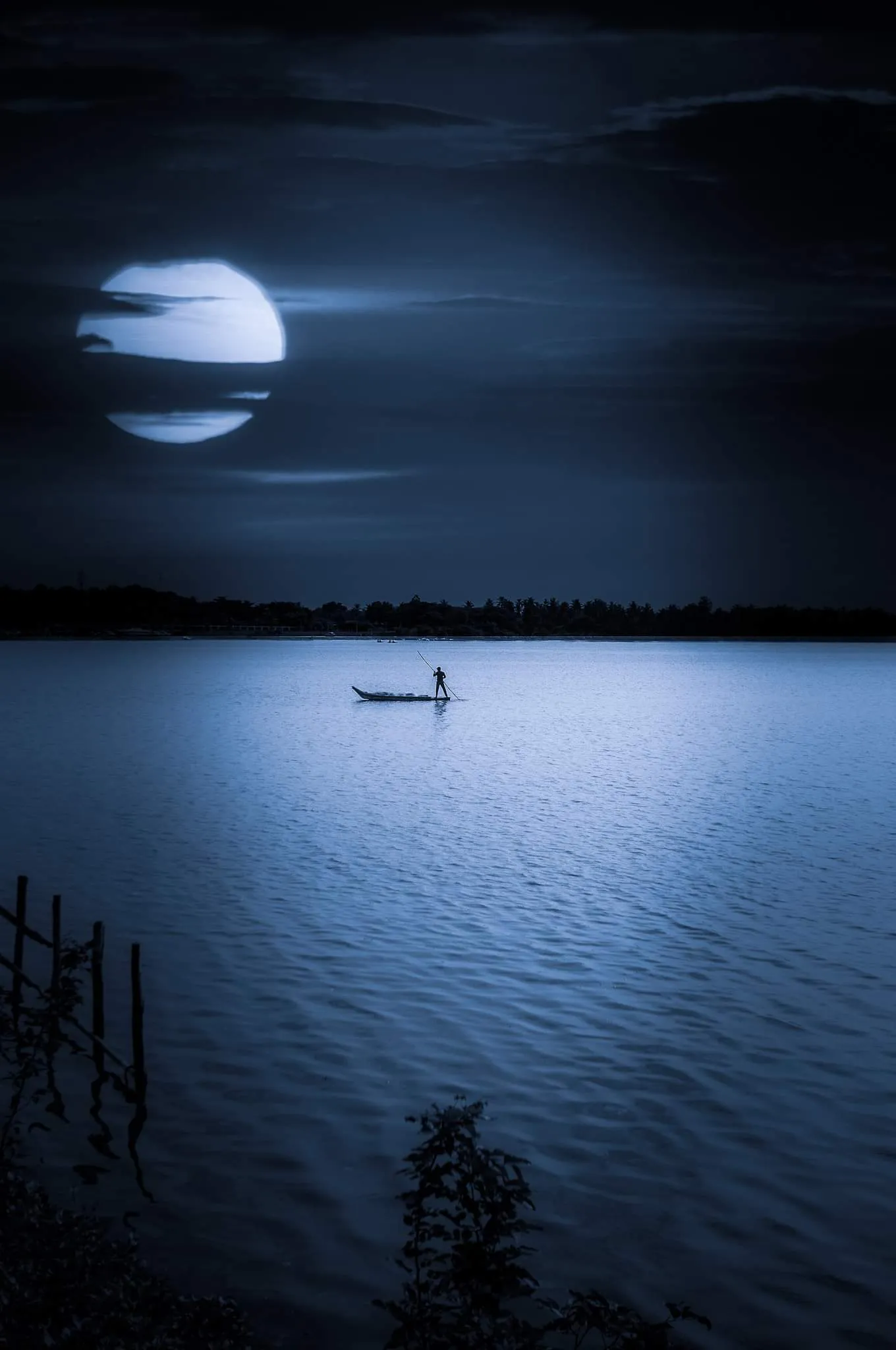 Full moon in Pondicherry India