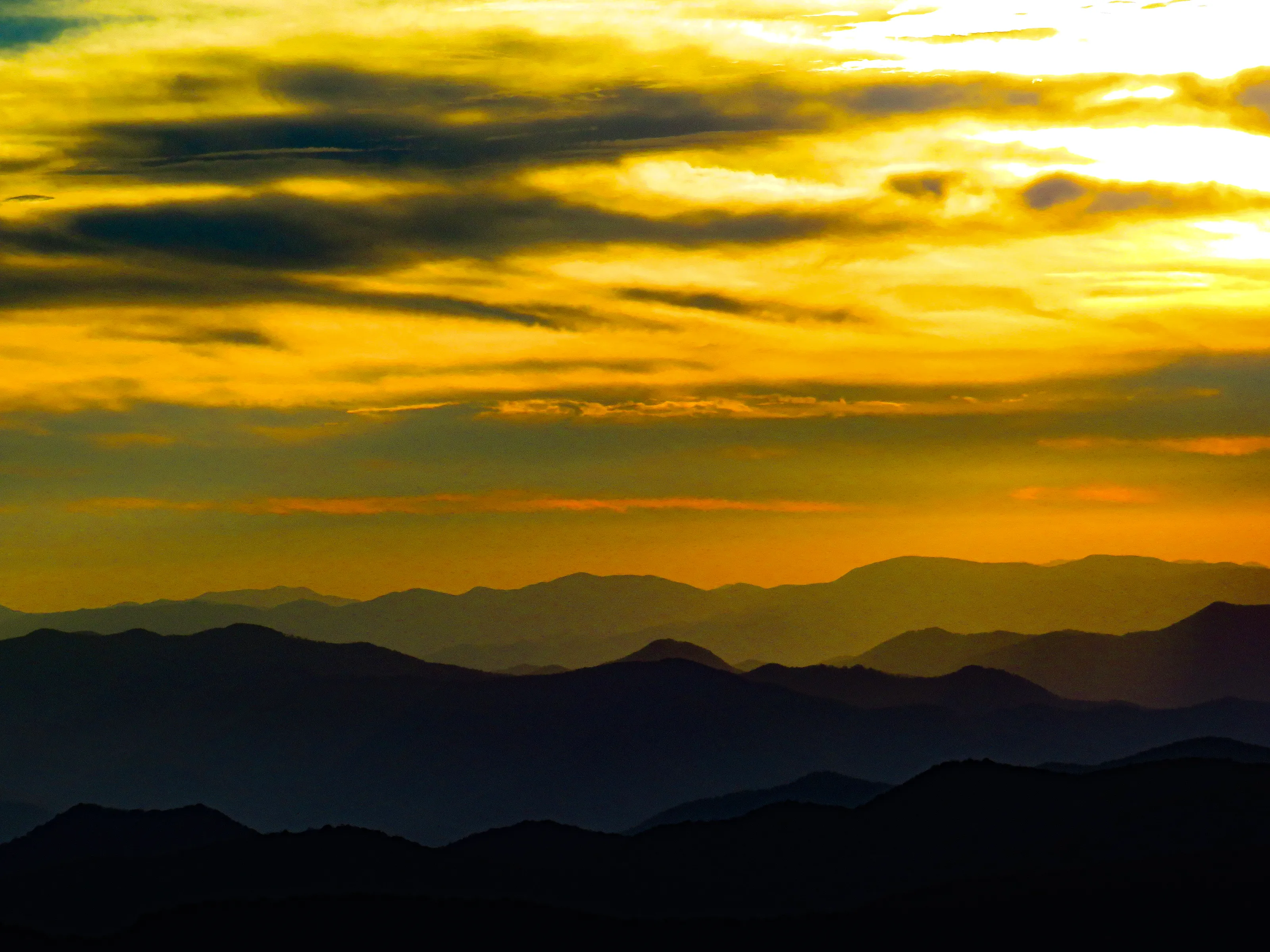 Butterscotch Skies in the Blue Ridge Mountains