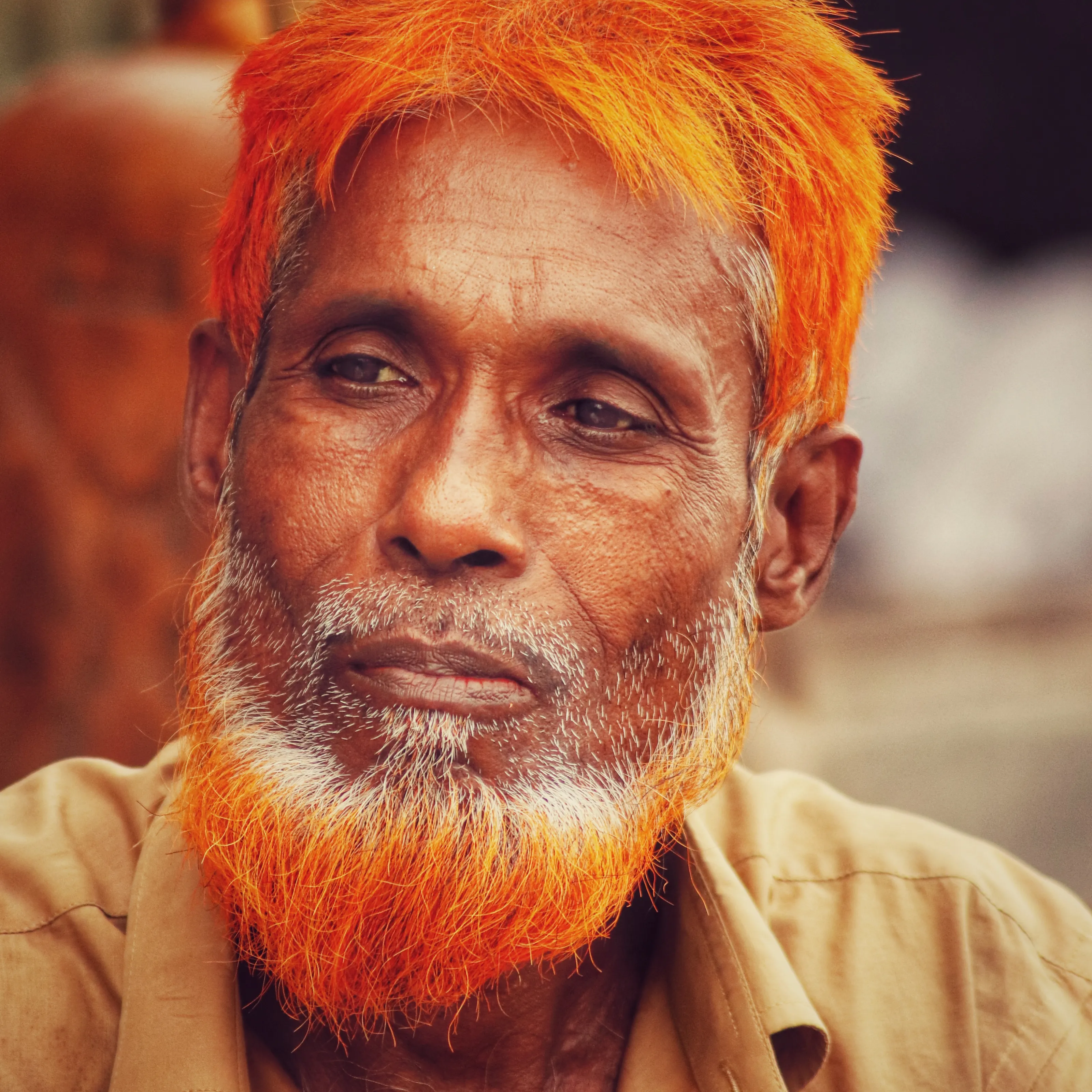 Orange beared man