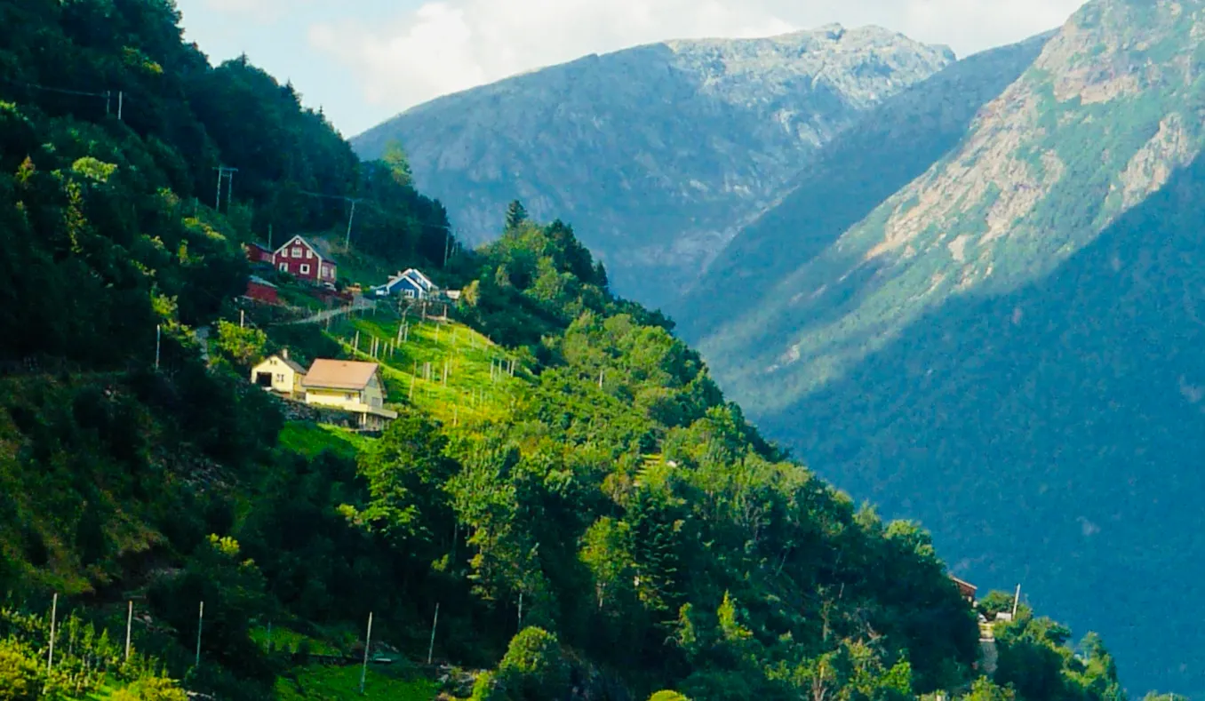 Mountains with Houses