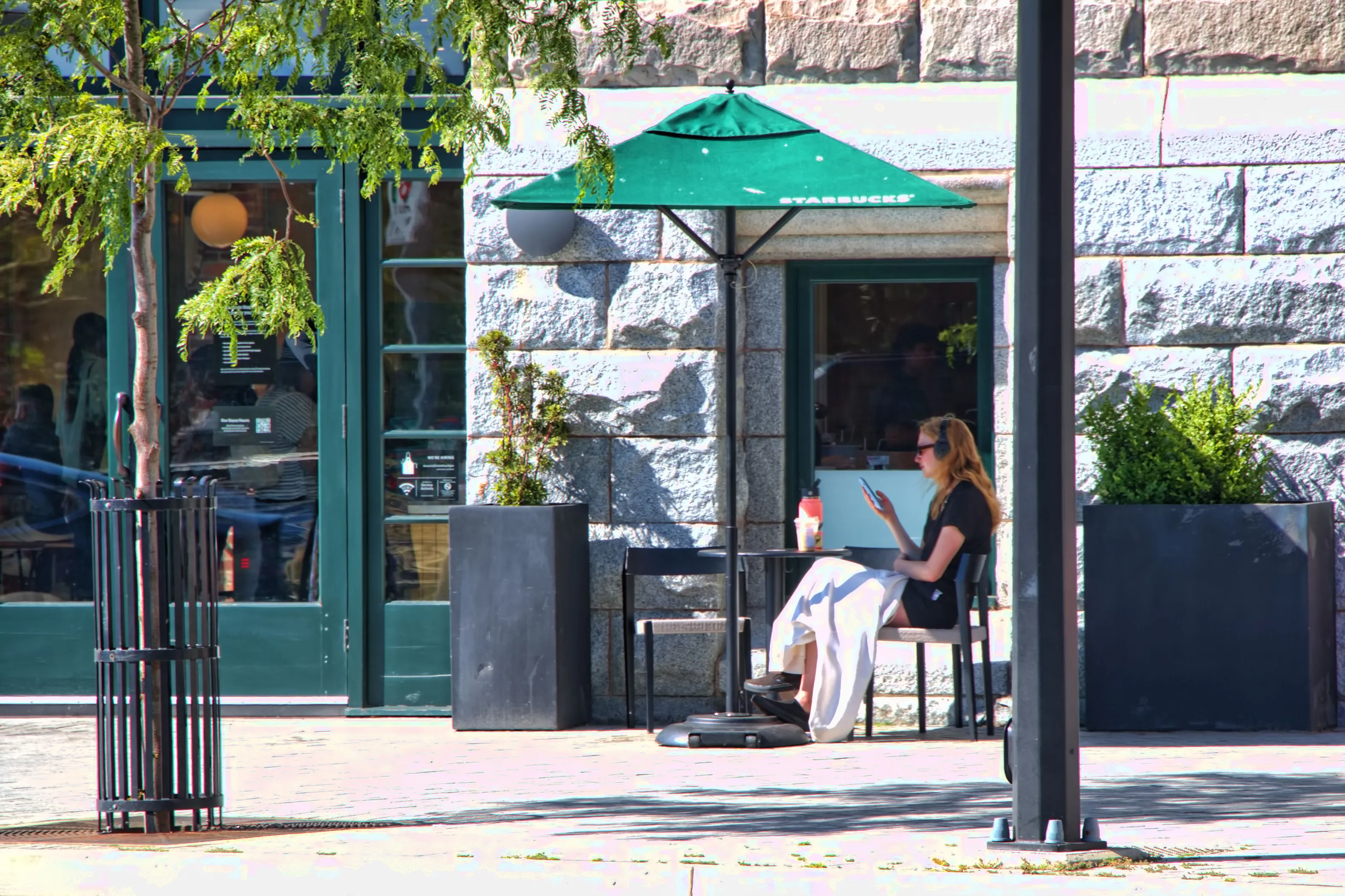 Relaxing on Wharf Street