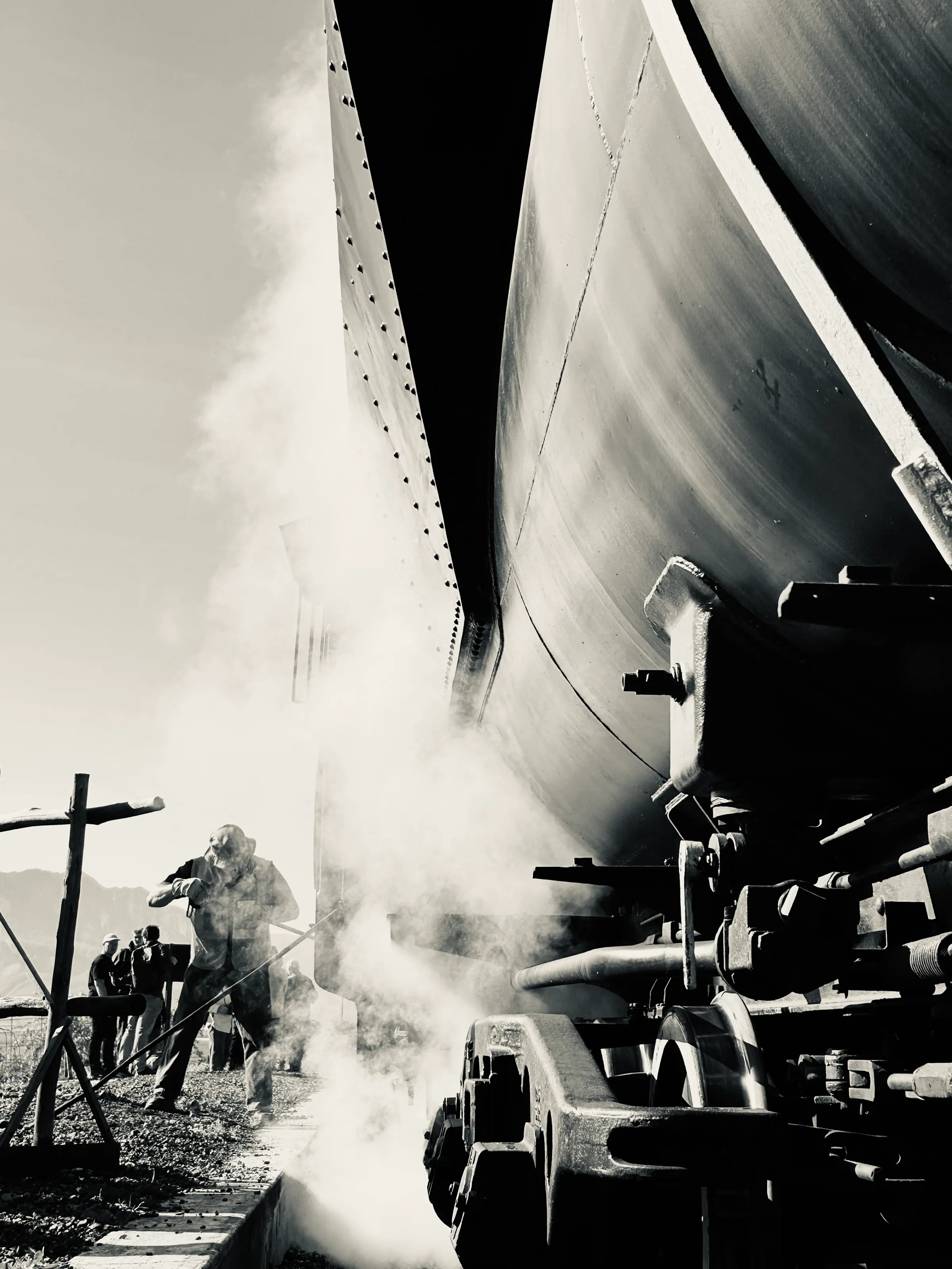 Black and White Steamtrain