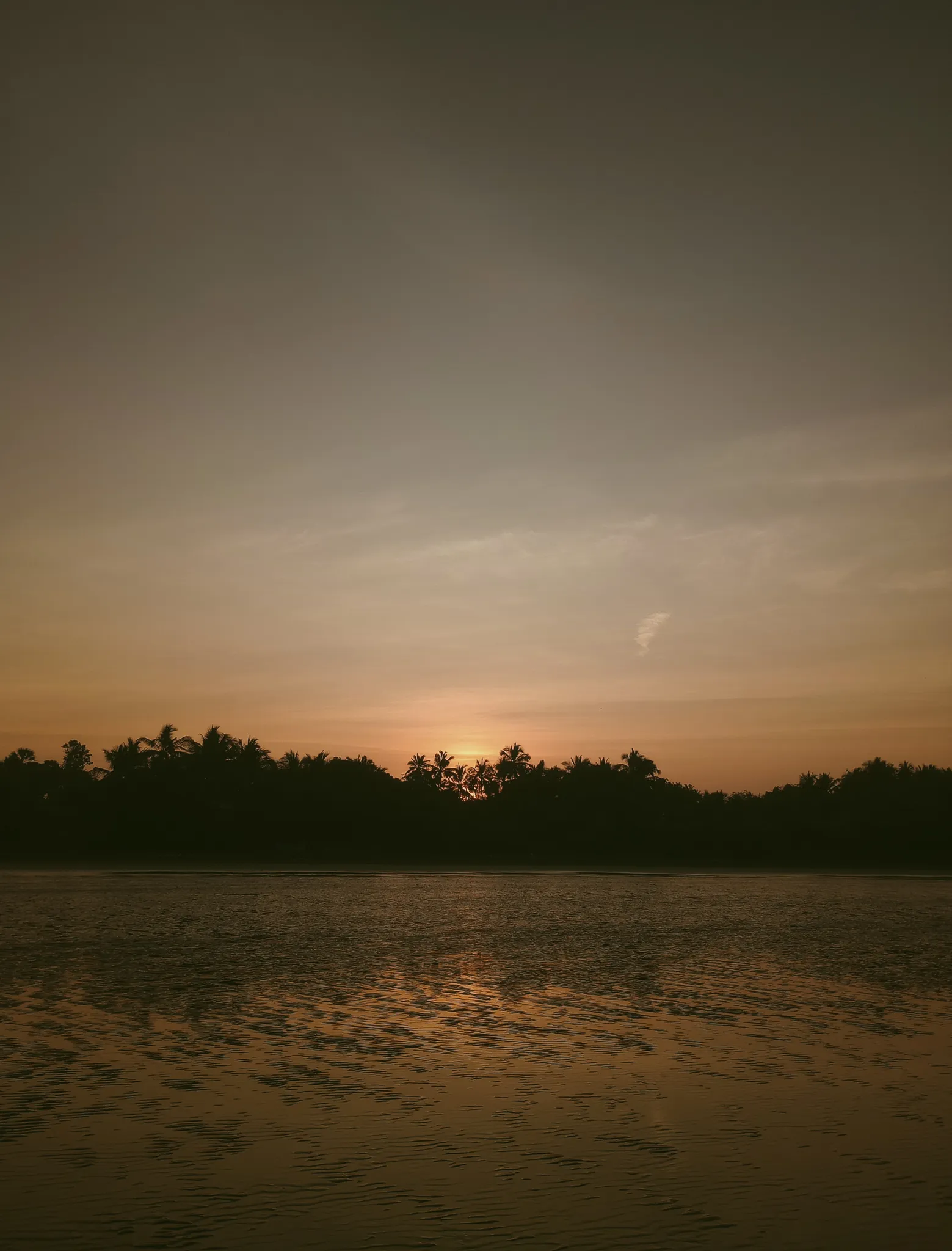 Sunset on a Beach.