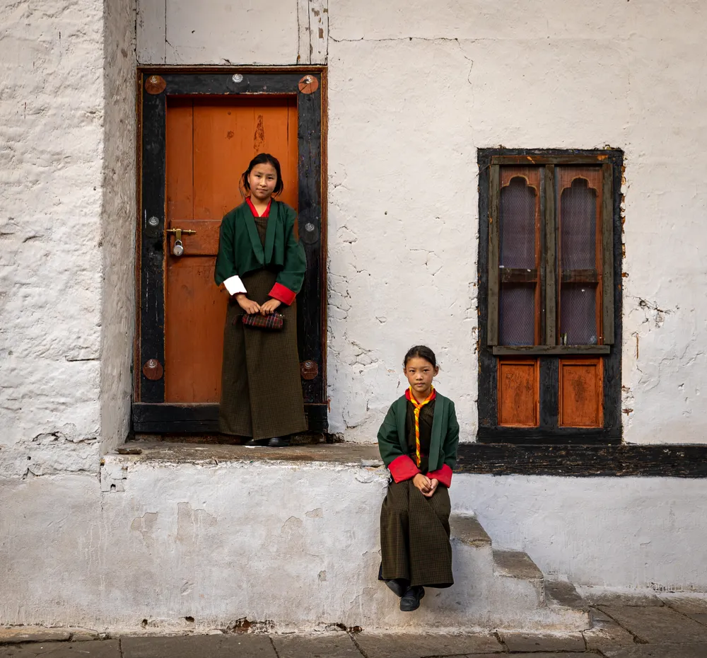 Bhutanese Schoolgirls