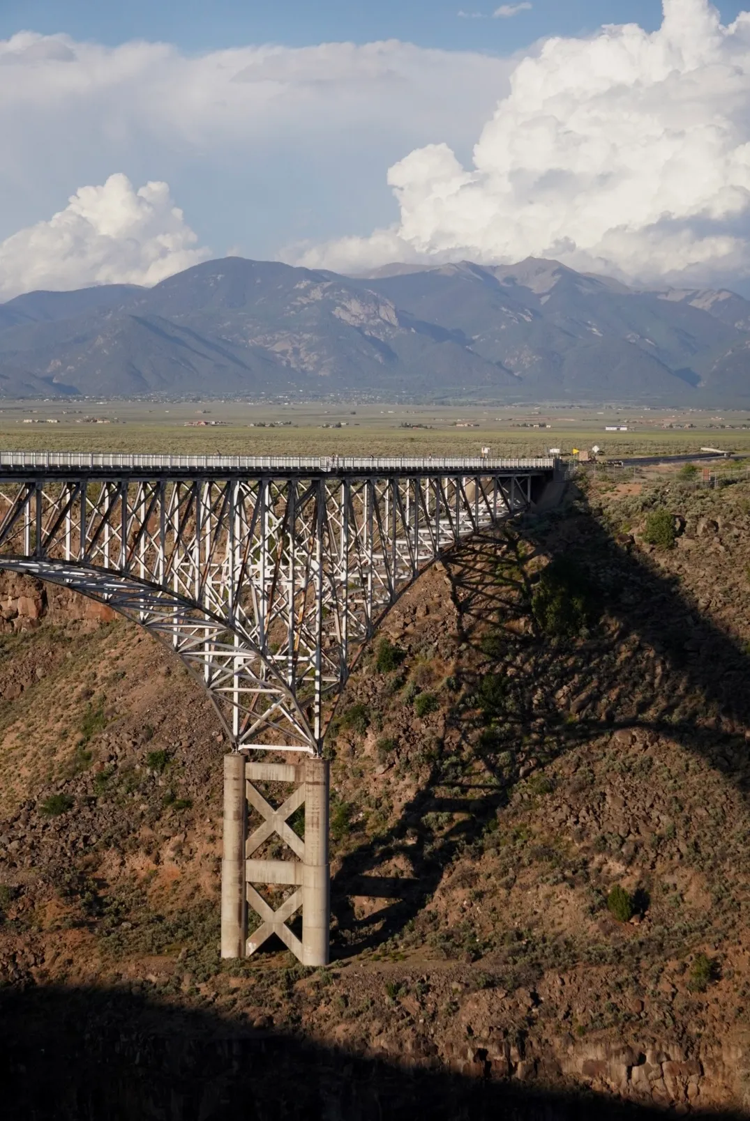 Rio Grande Gorge Bridge with the Taos Ski Valley