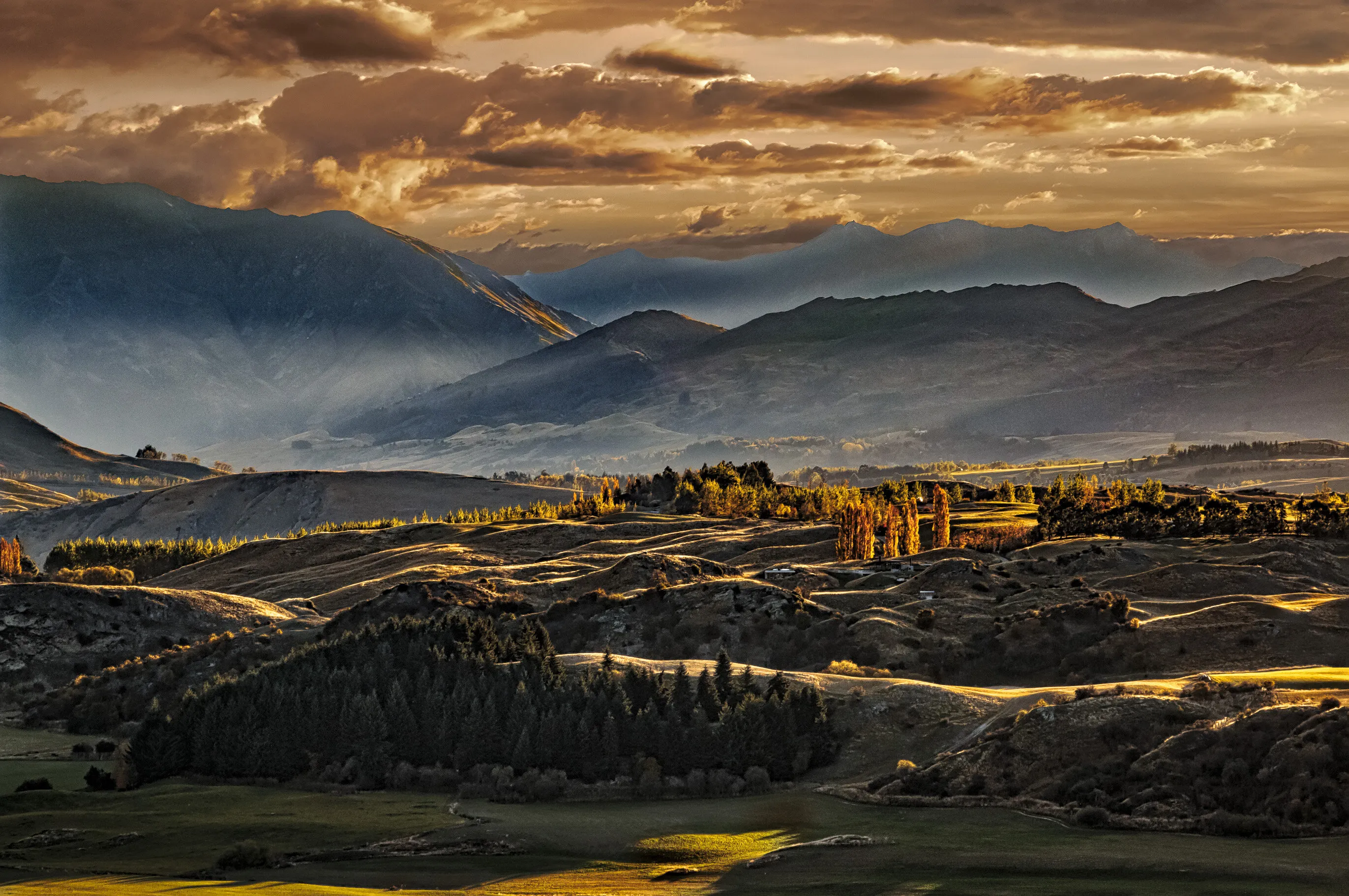 Late afternoon Gibbston valley South Island New Zealand