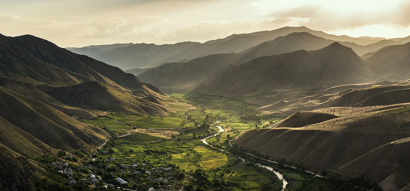 Panoramic view of Arpa Canyon, Armenia