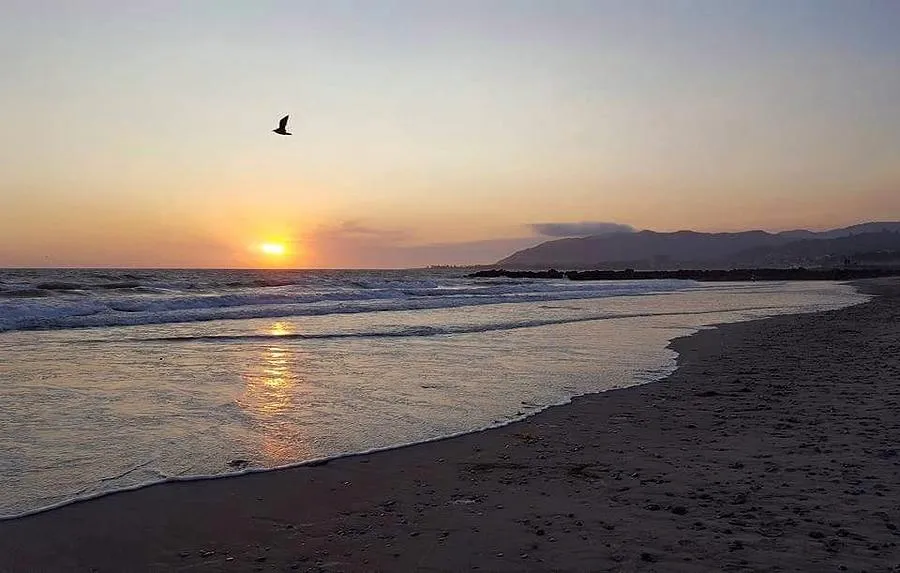 Sunset over the ocean