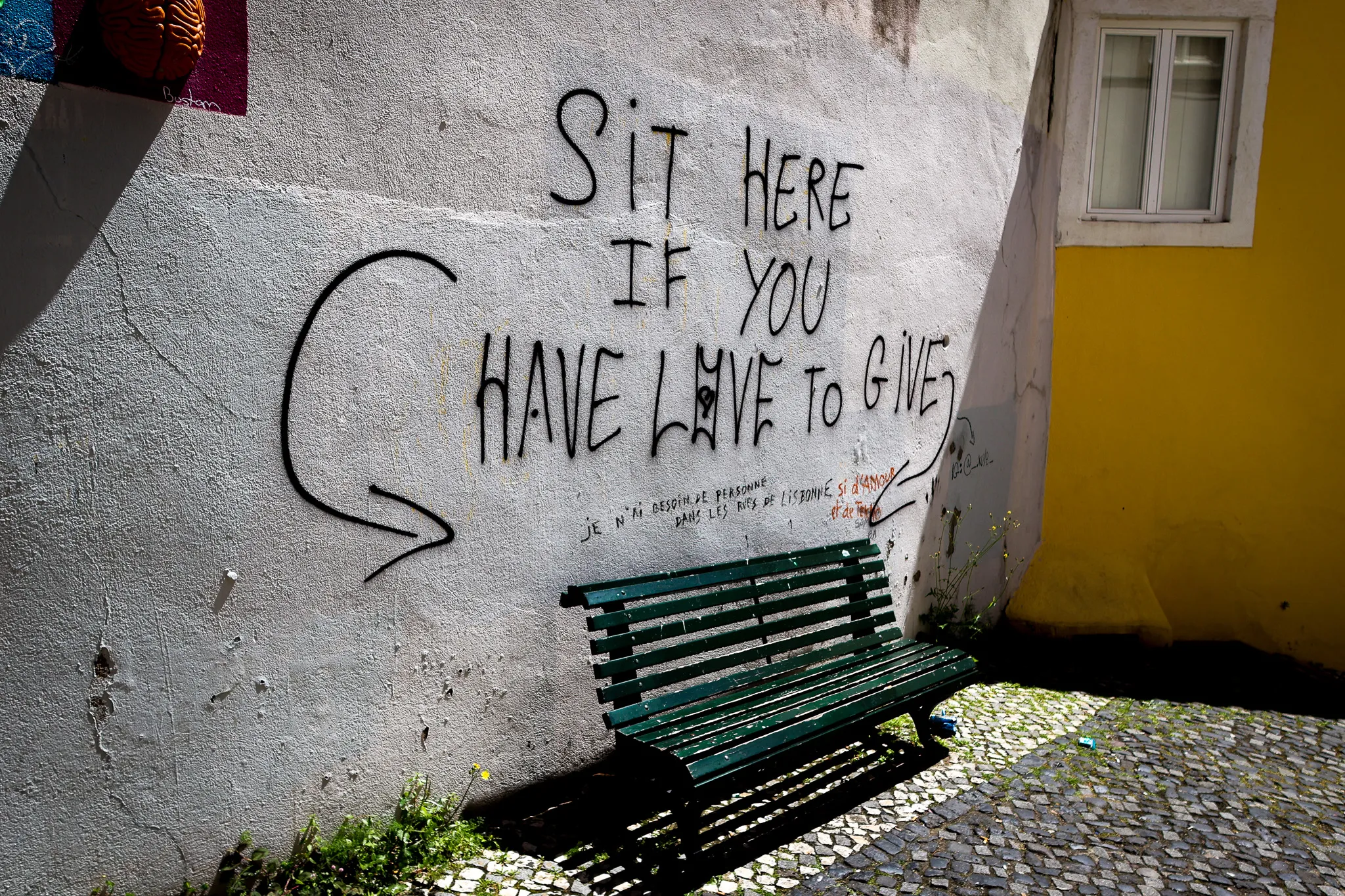 Sit here if you have love to give