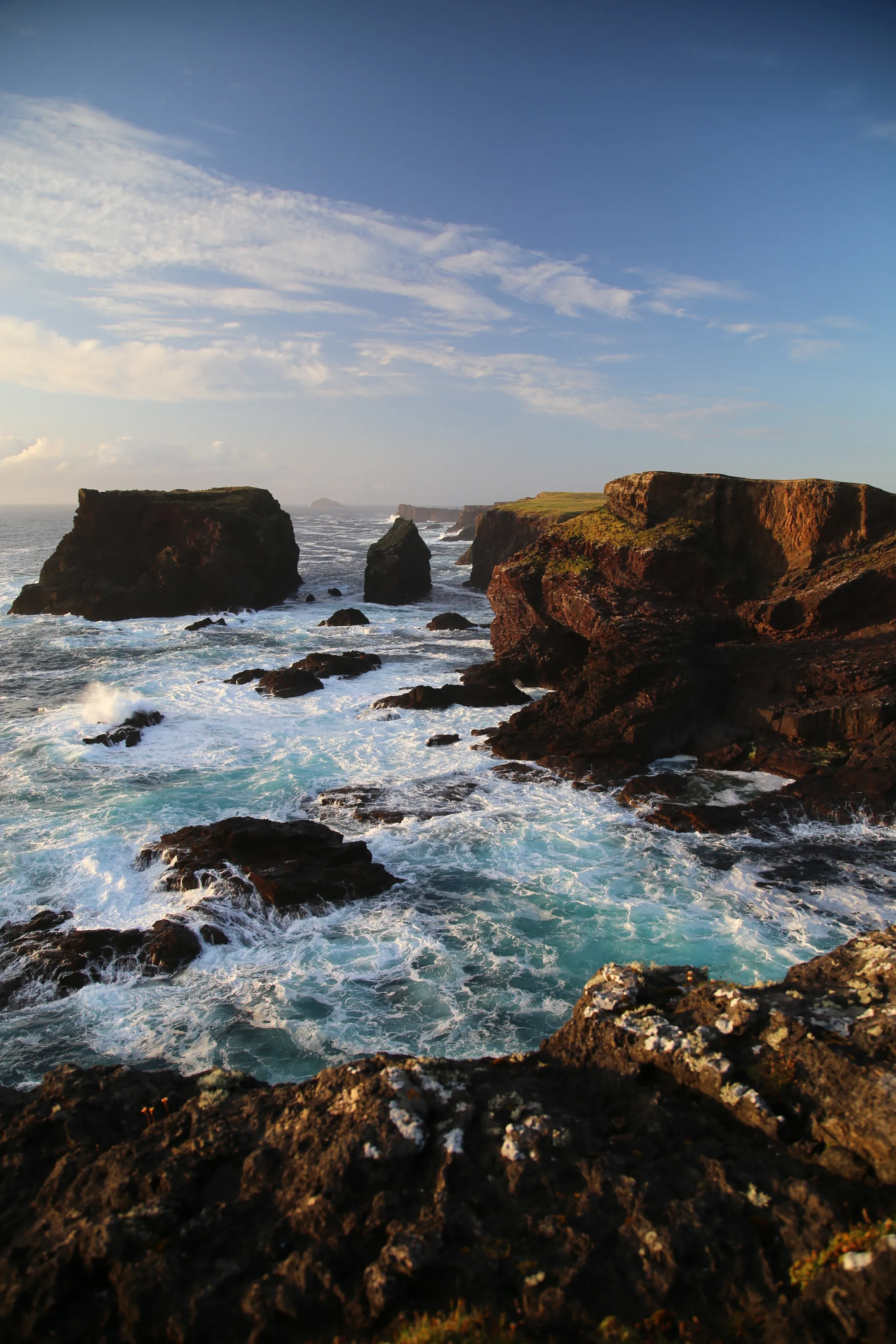 Sunset at the Eshaness Cliffs