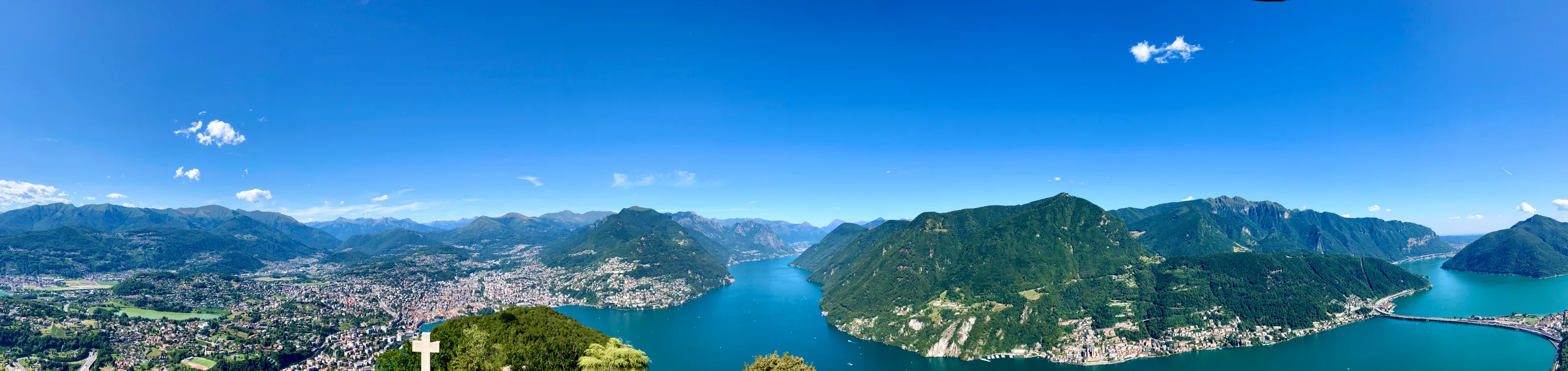 View from Monte San Salvatore, Lugano, Switzerland