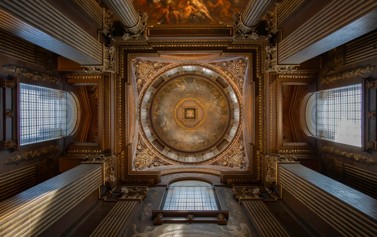 Ceiling of the entrance to the Painted Hall, Greenwich
