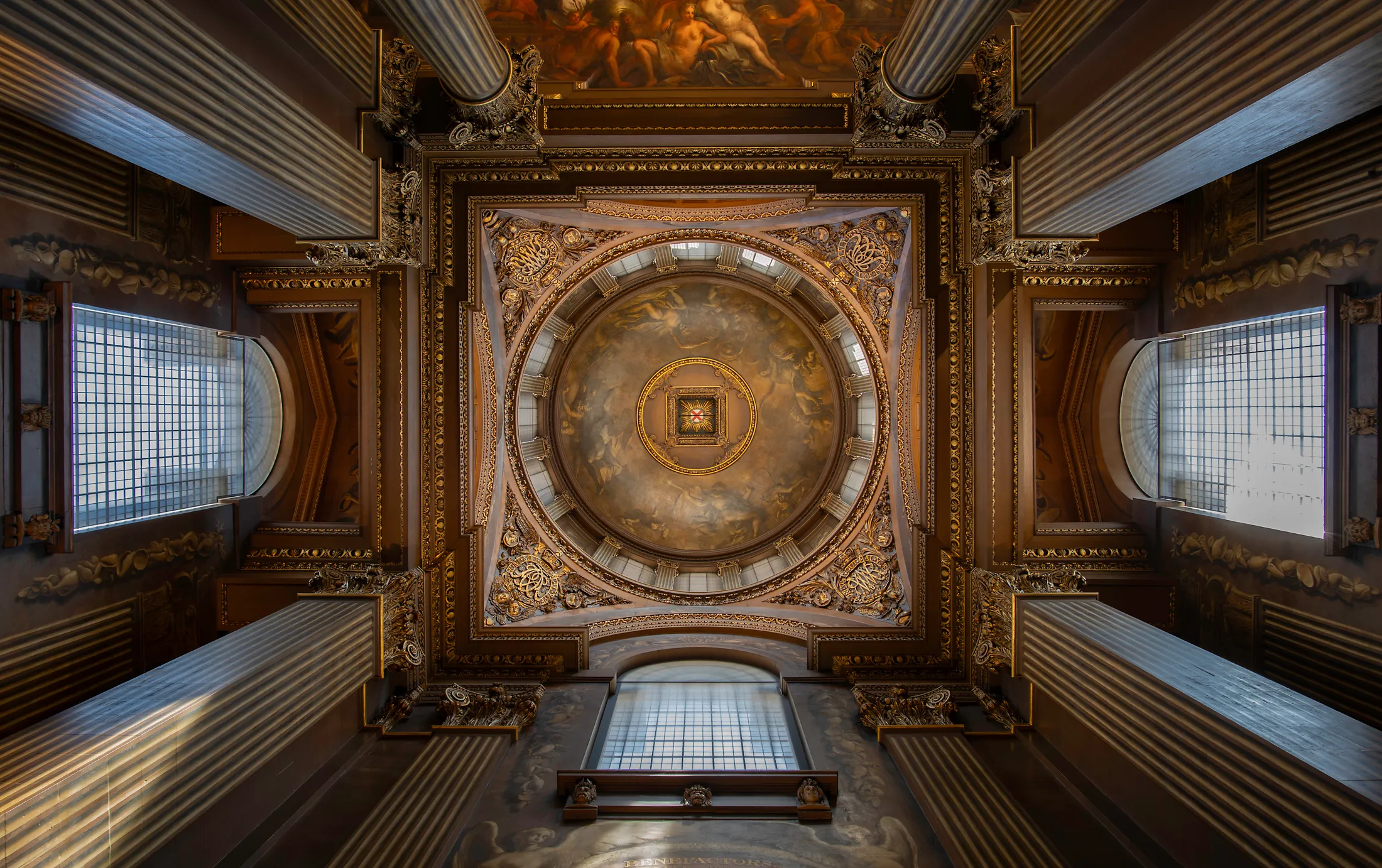 Ceiling of the entrance to the Painted Hall, Greenwich