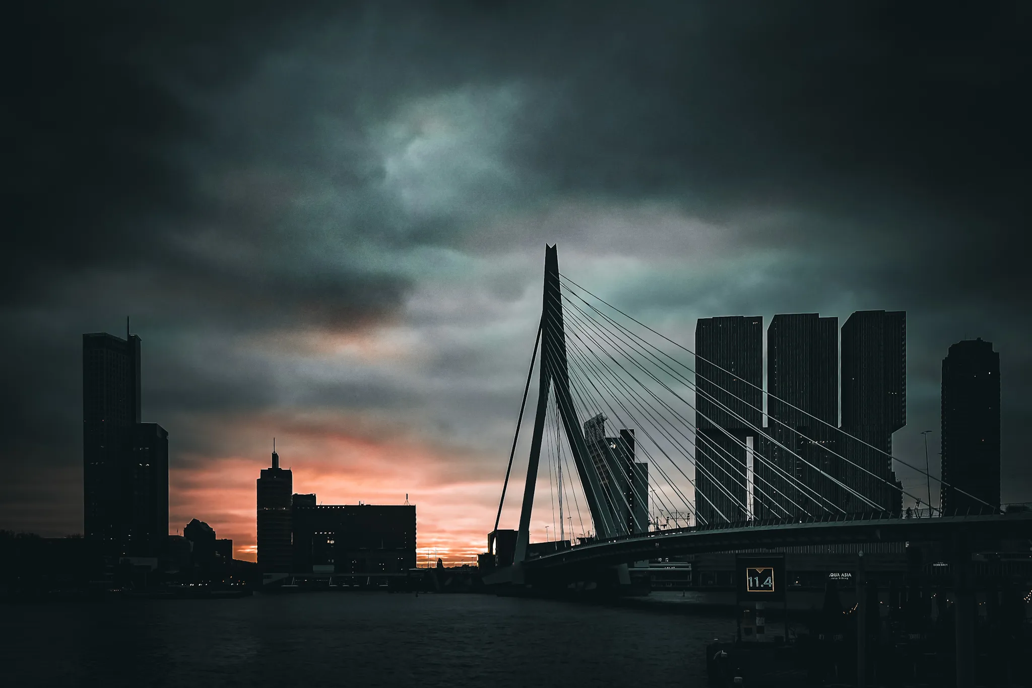 Rotterdam at night