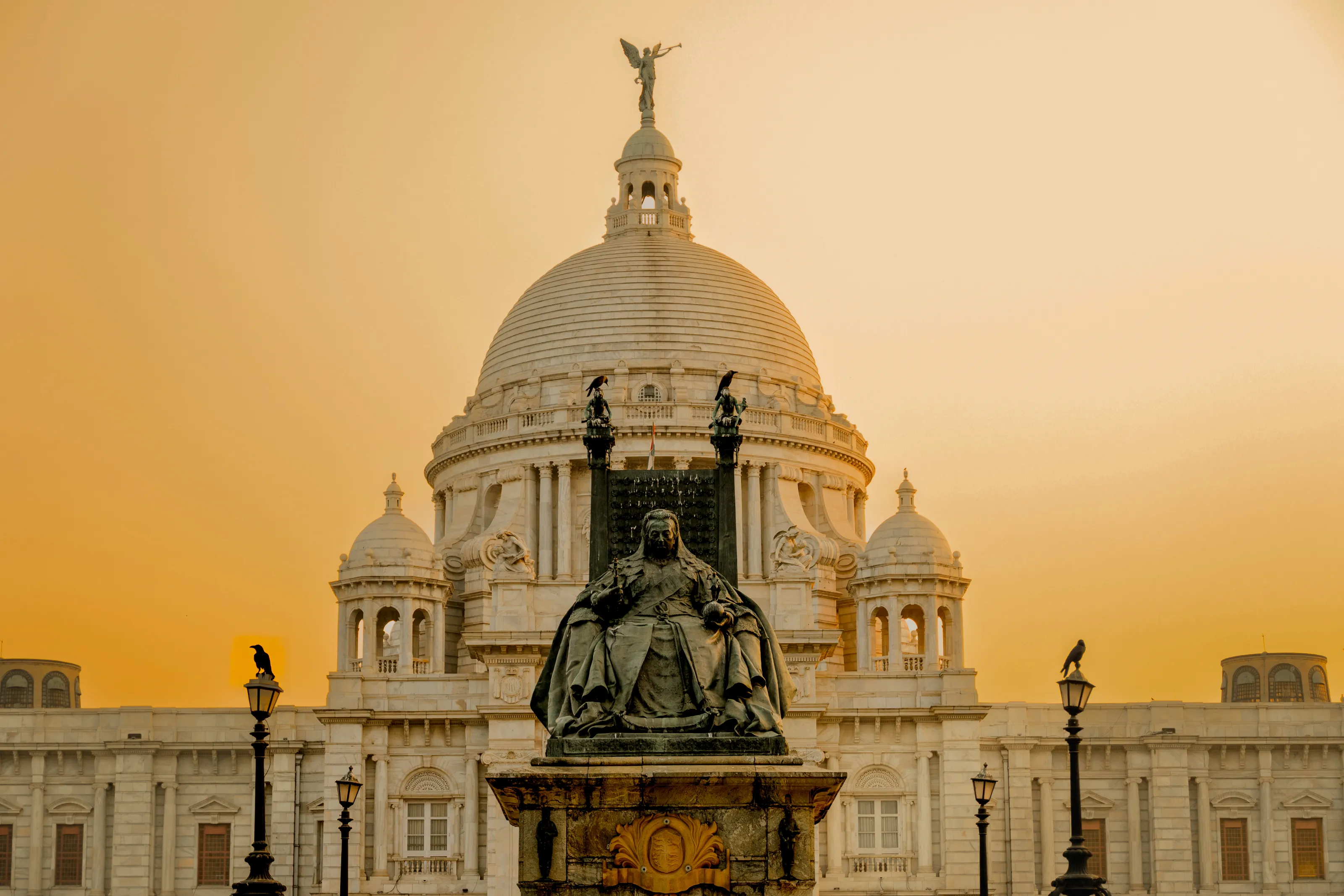 Victoria Memorial during sunset