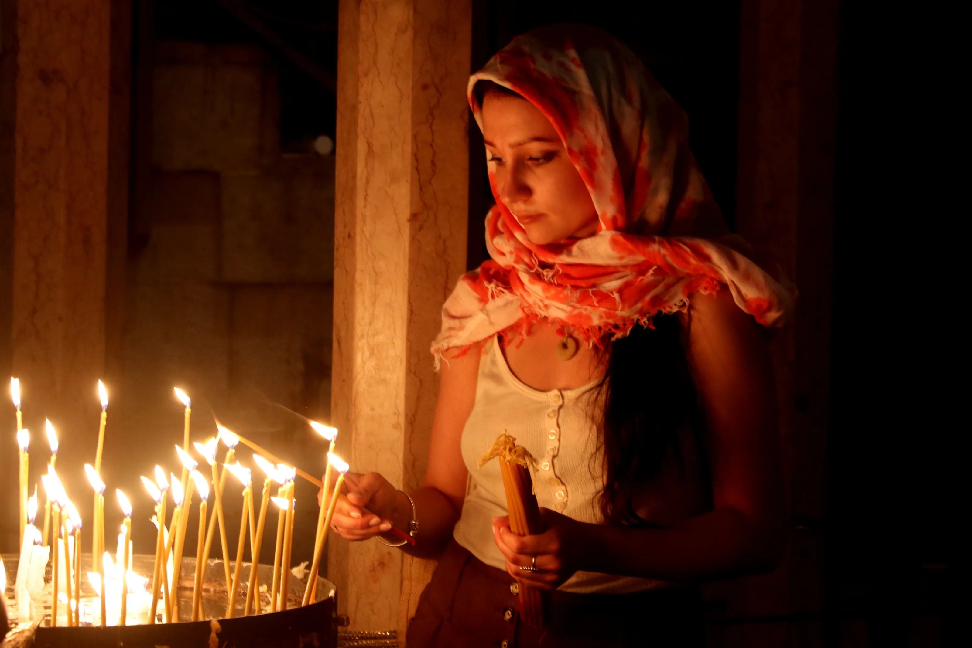 A Young Woman in the Church