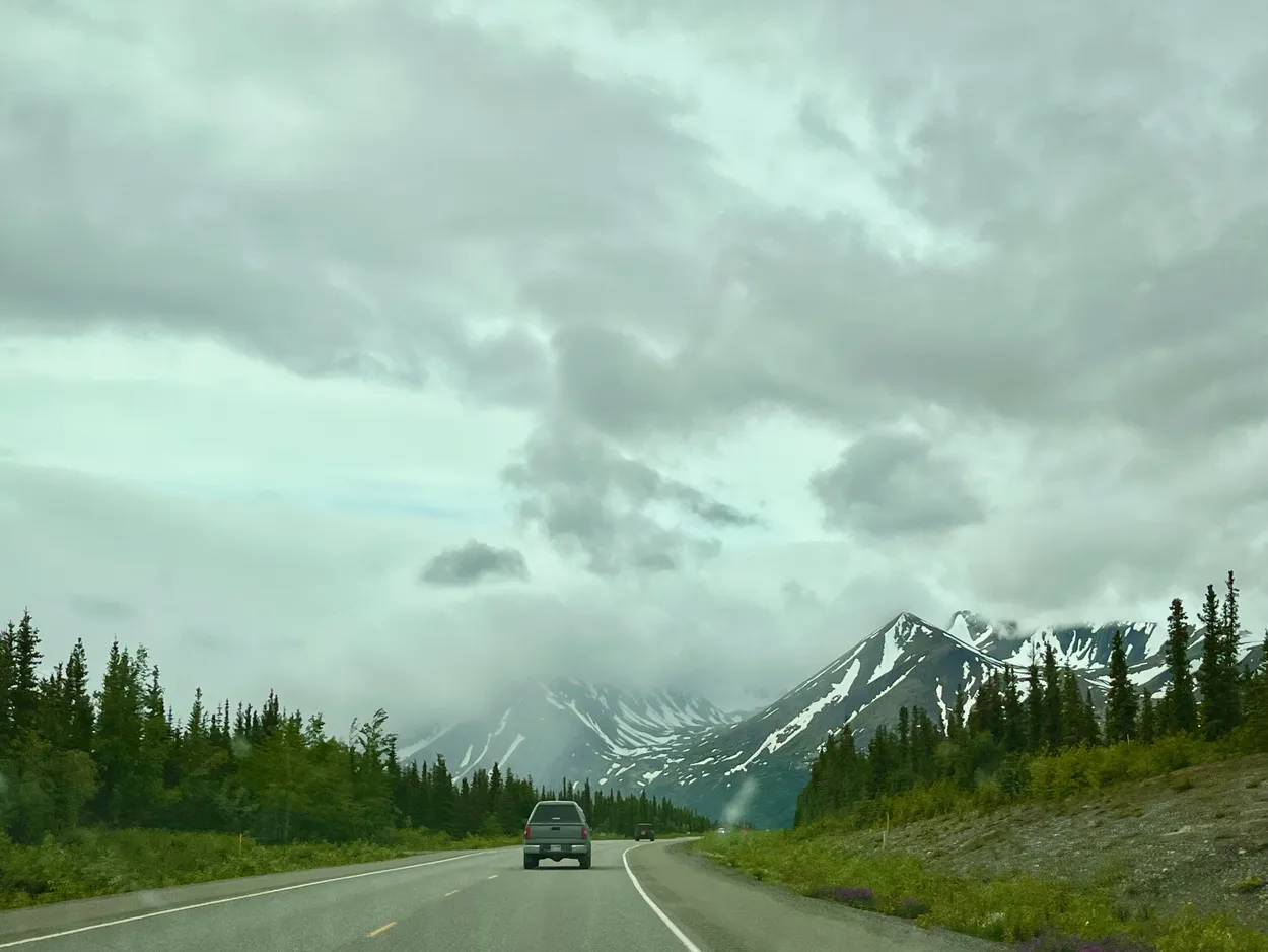 Driving through Denali
