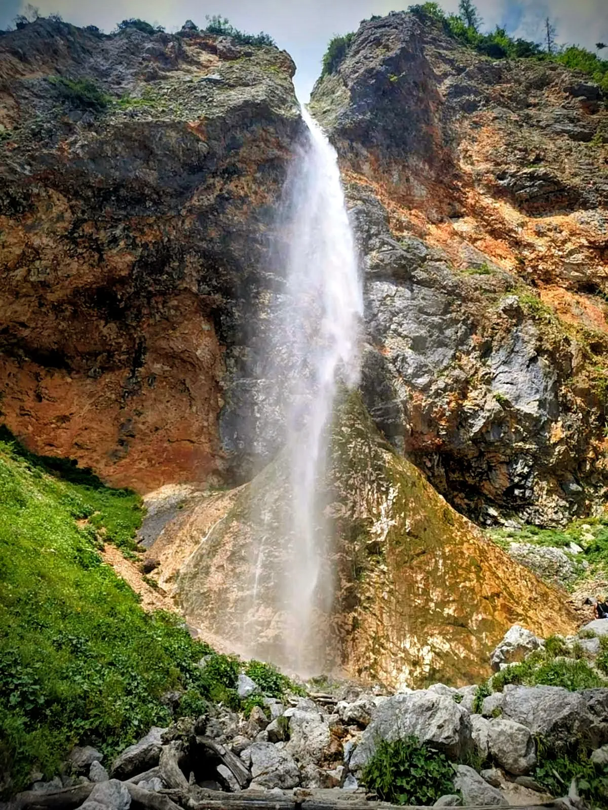 Beautifull Rinka Waterfall in Slovenia's Logar Valley.
