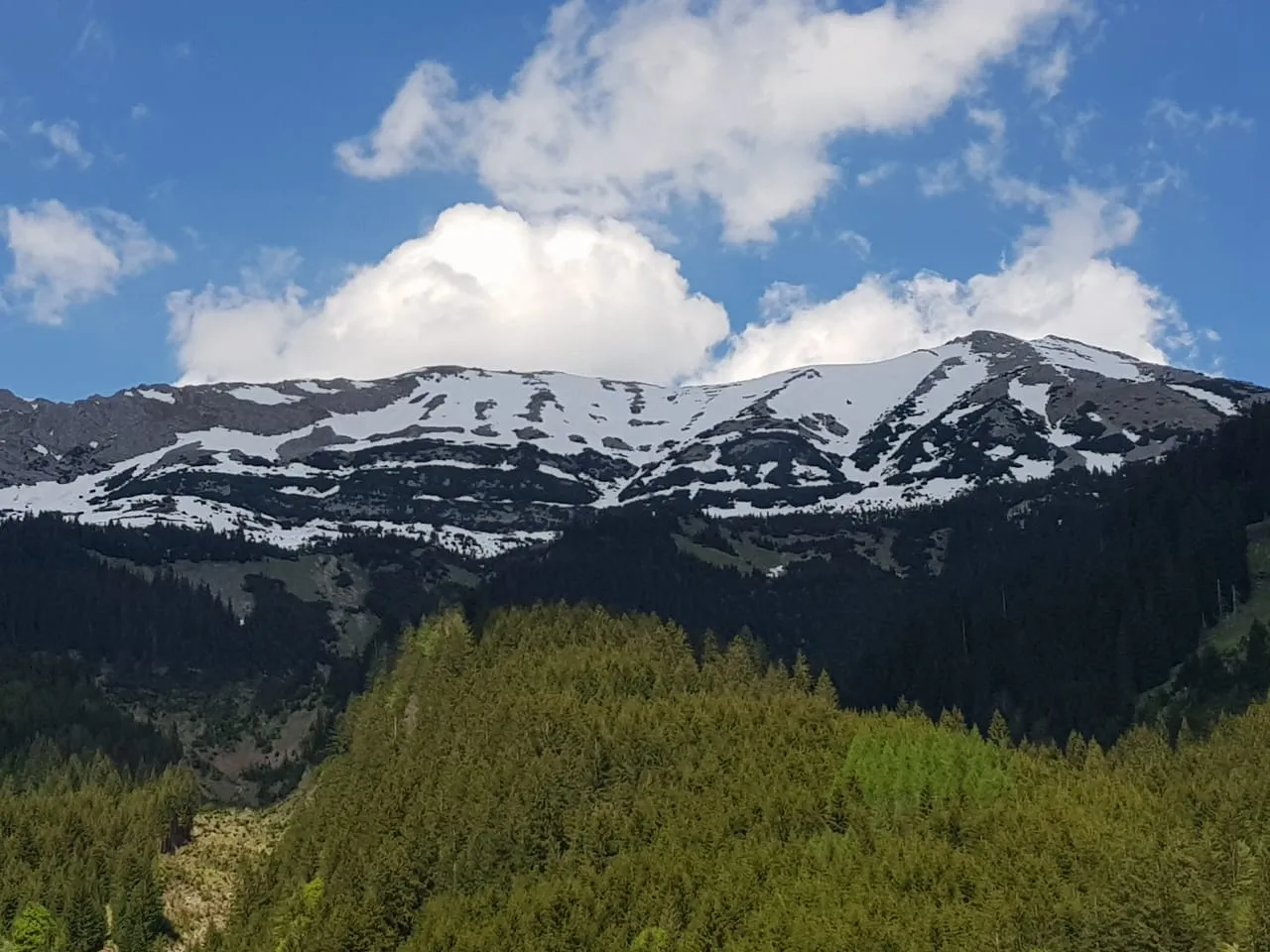Snow on mountain