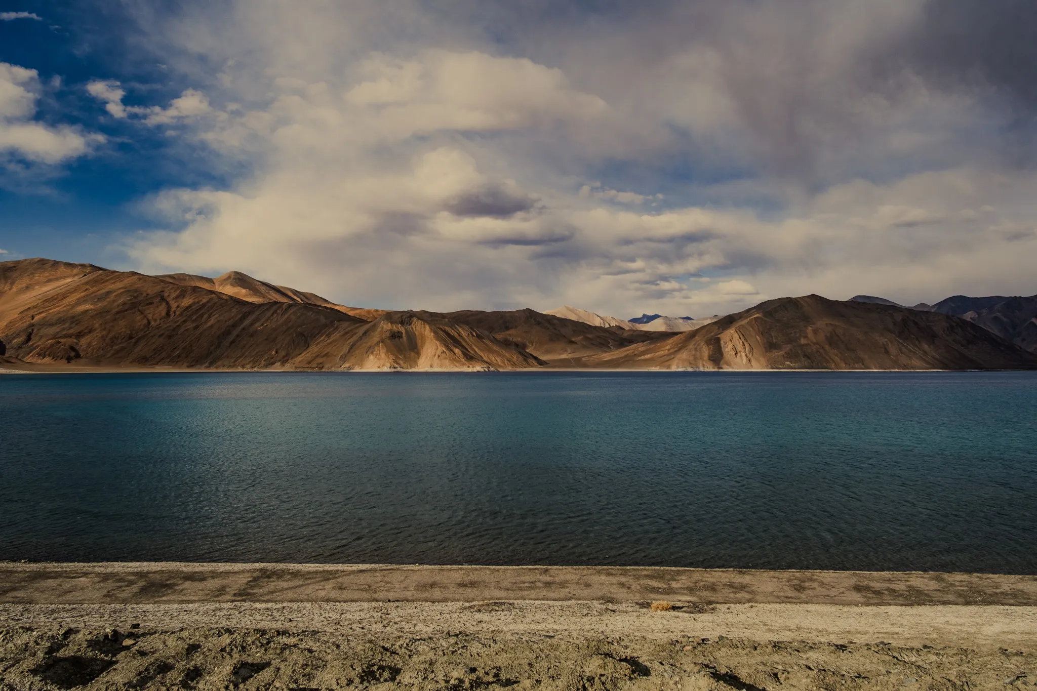 The emptiness of Pangong Lake, in Leh, India