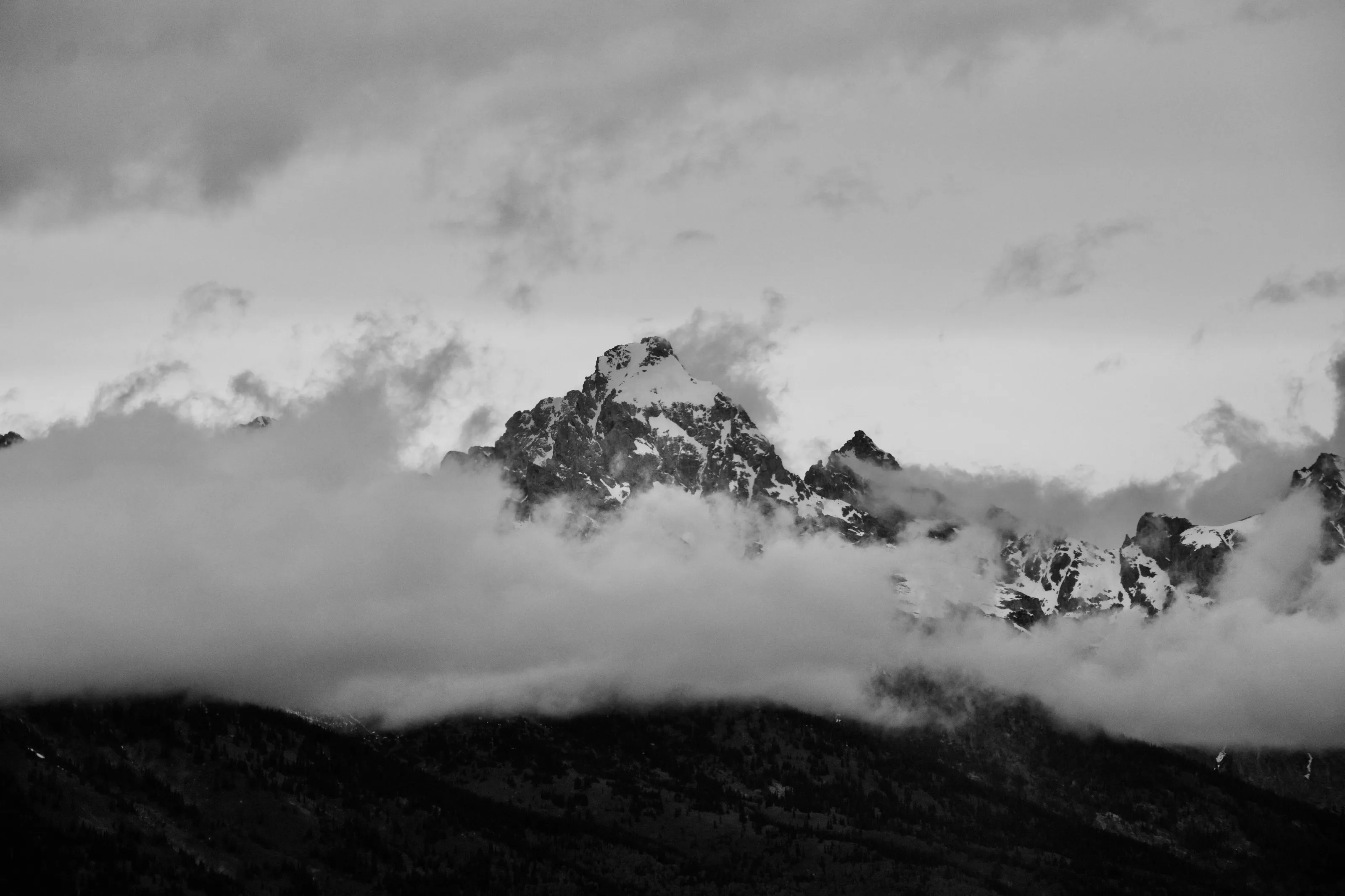 Tetons in Clouds
