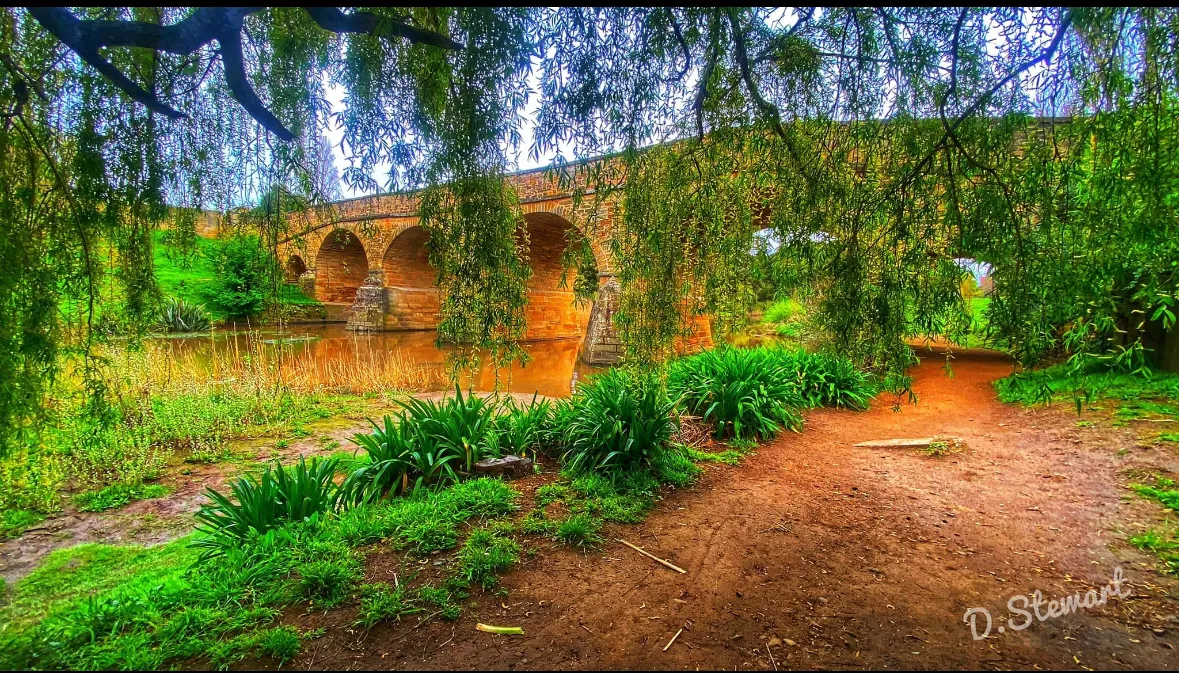 Water under a bridge